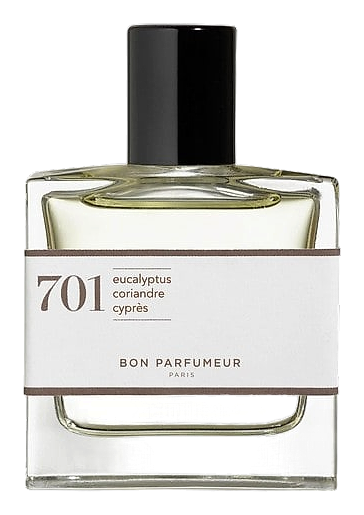 701 eucalyptus, amber, white wood by Bon Parfumeur