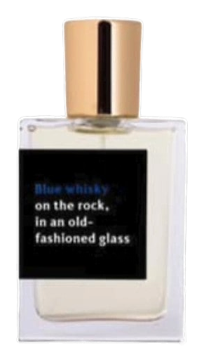 Blue Whisky On The Rock, In An Old Fashioned Glass by Proad