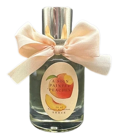 A Sign Painted Peaches by Sorce