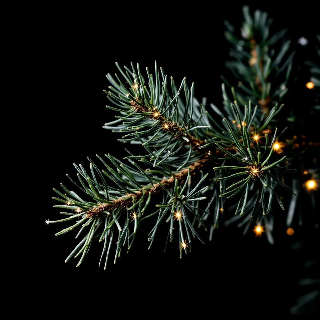 sparkling young pine needles