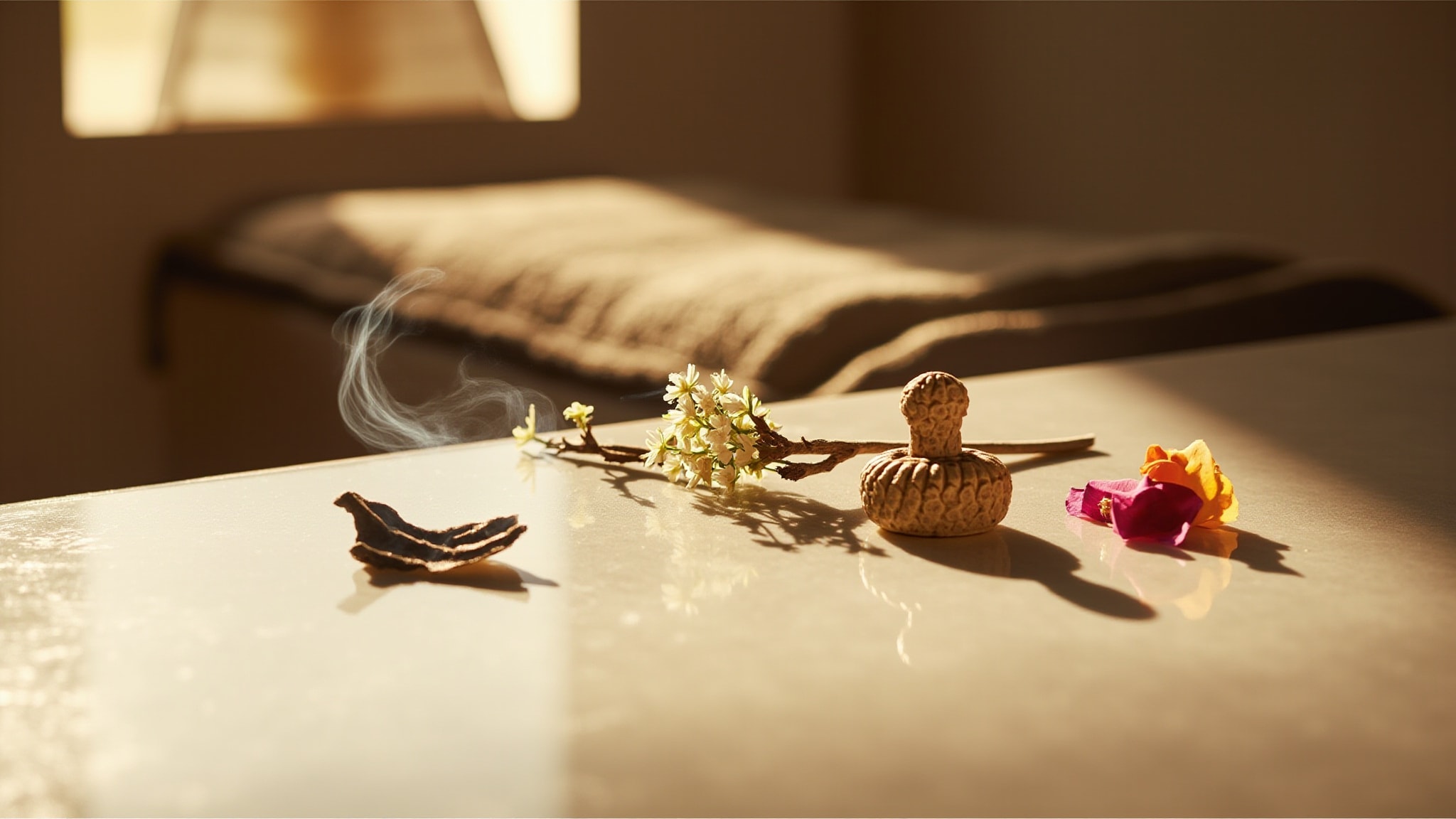 Sandalwood Flowers by Abdul Samad Al Qurashi. Atmospheric mood