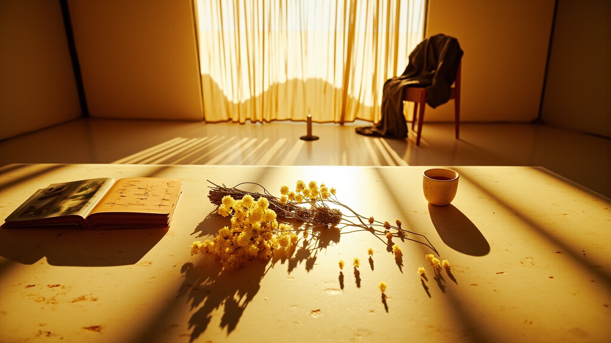 Golden Wattle by Ahmed Soliman. Atmospheric mood