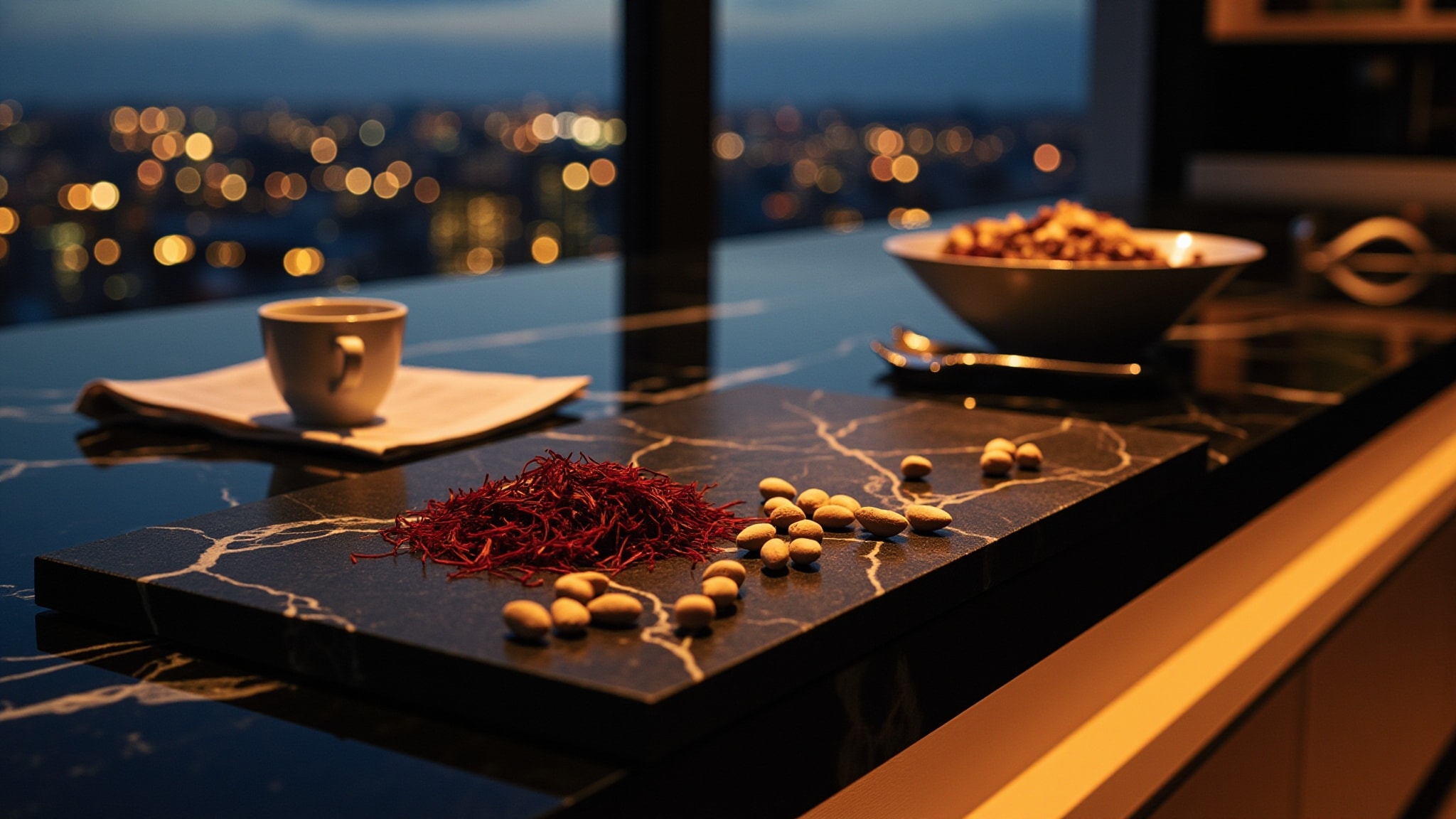 Almond Saffron by Ahuja. Atmospheric mood