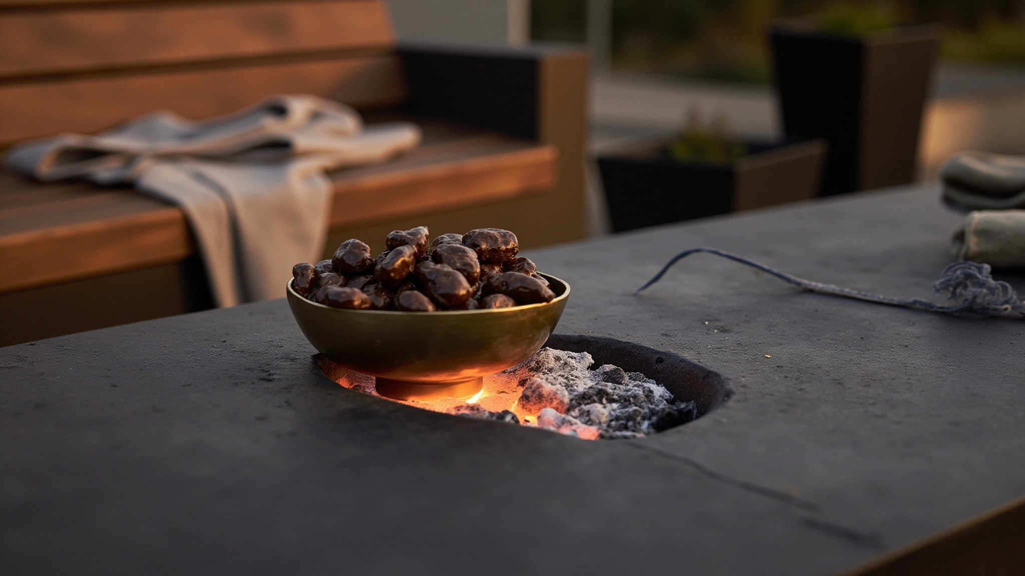 Bonfire Toffees and Woodsmoked Oud by Alkemia Perfumes. Atmospheric mood