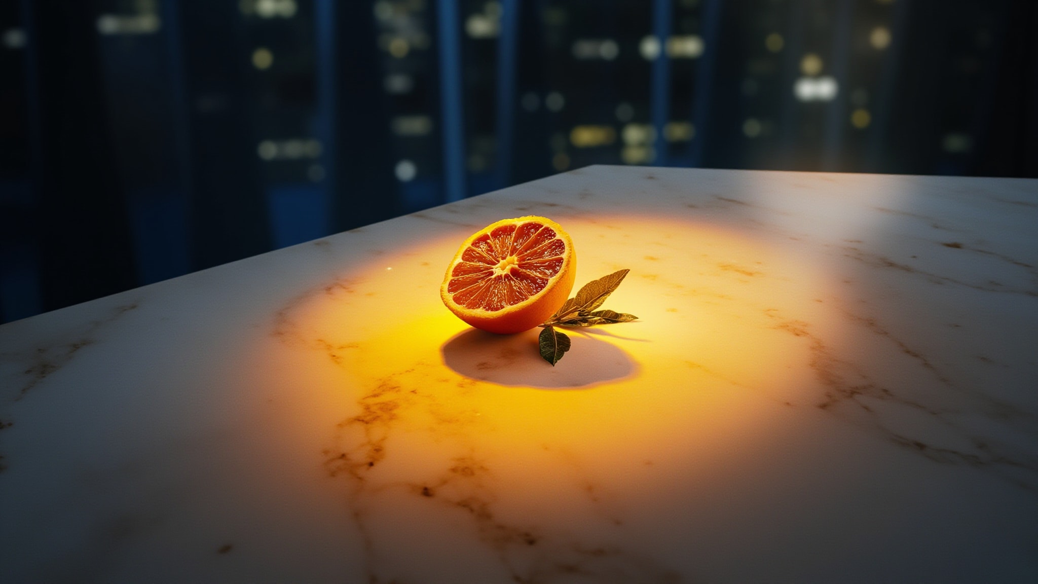 Midnight Frost Tangerine by Anfar London. Atmospheric mood