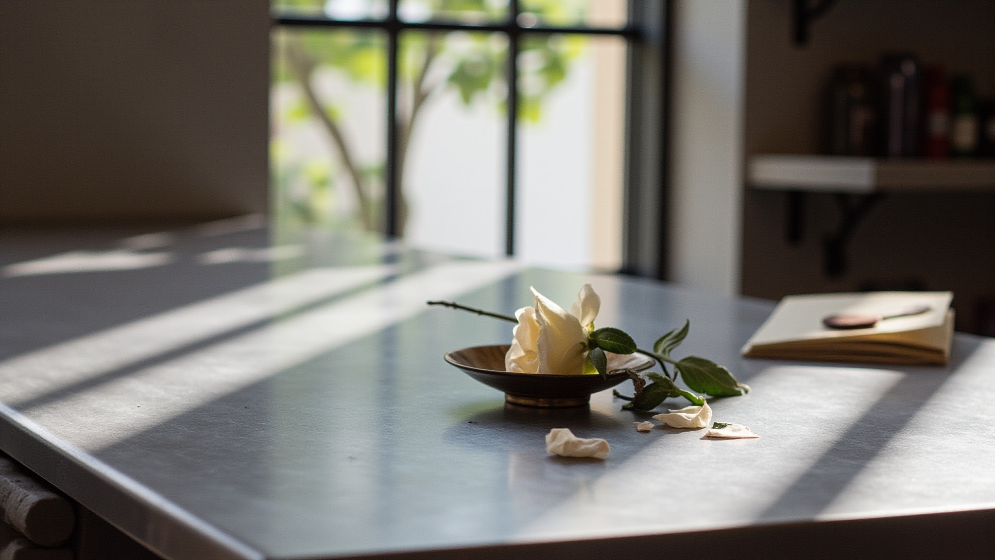 White Roses by Angela Flanders. Atmospheric mood
