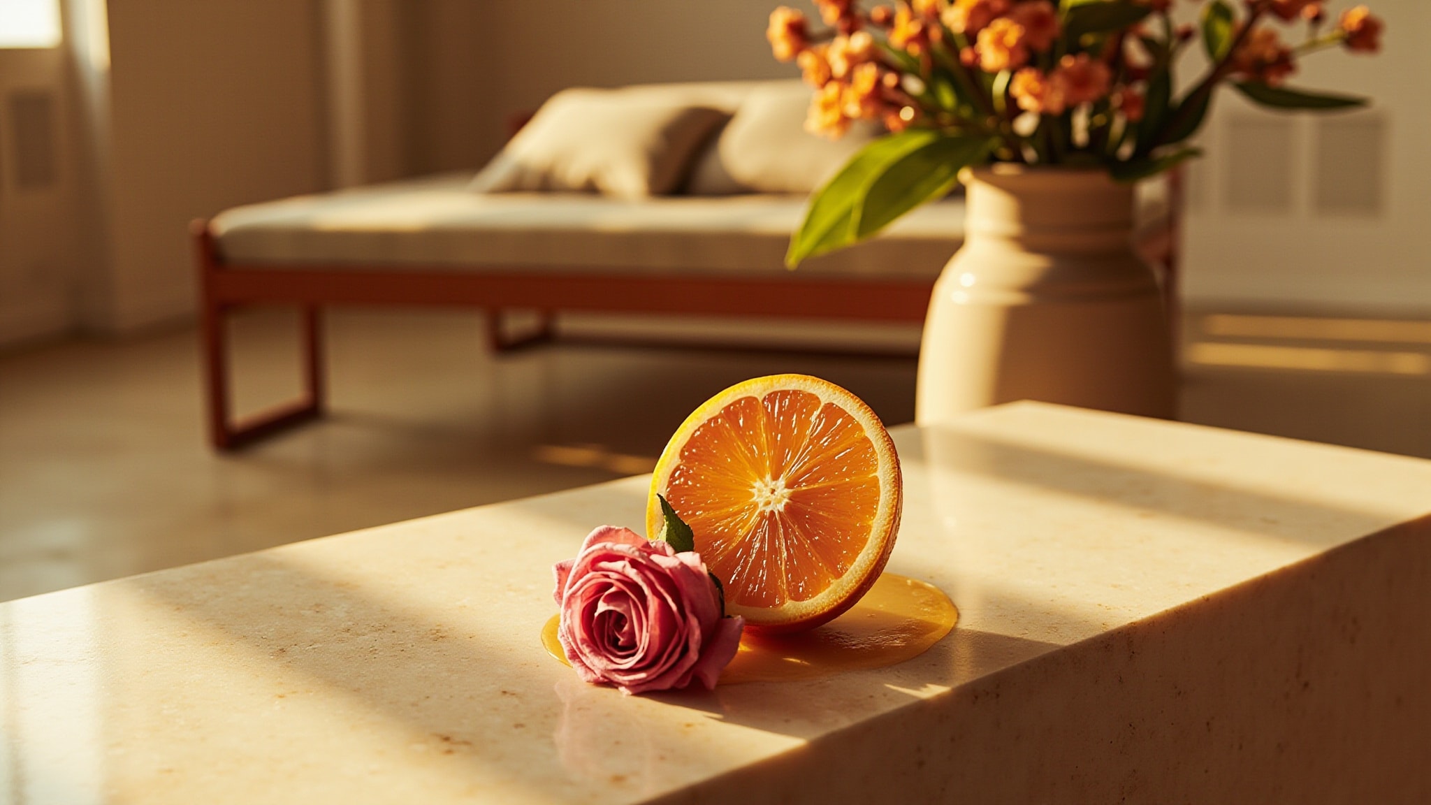 Rose L'Orange Oil Perfume by April Aromatics. Atmospheric mood