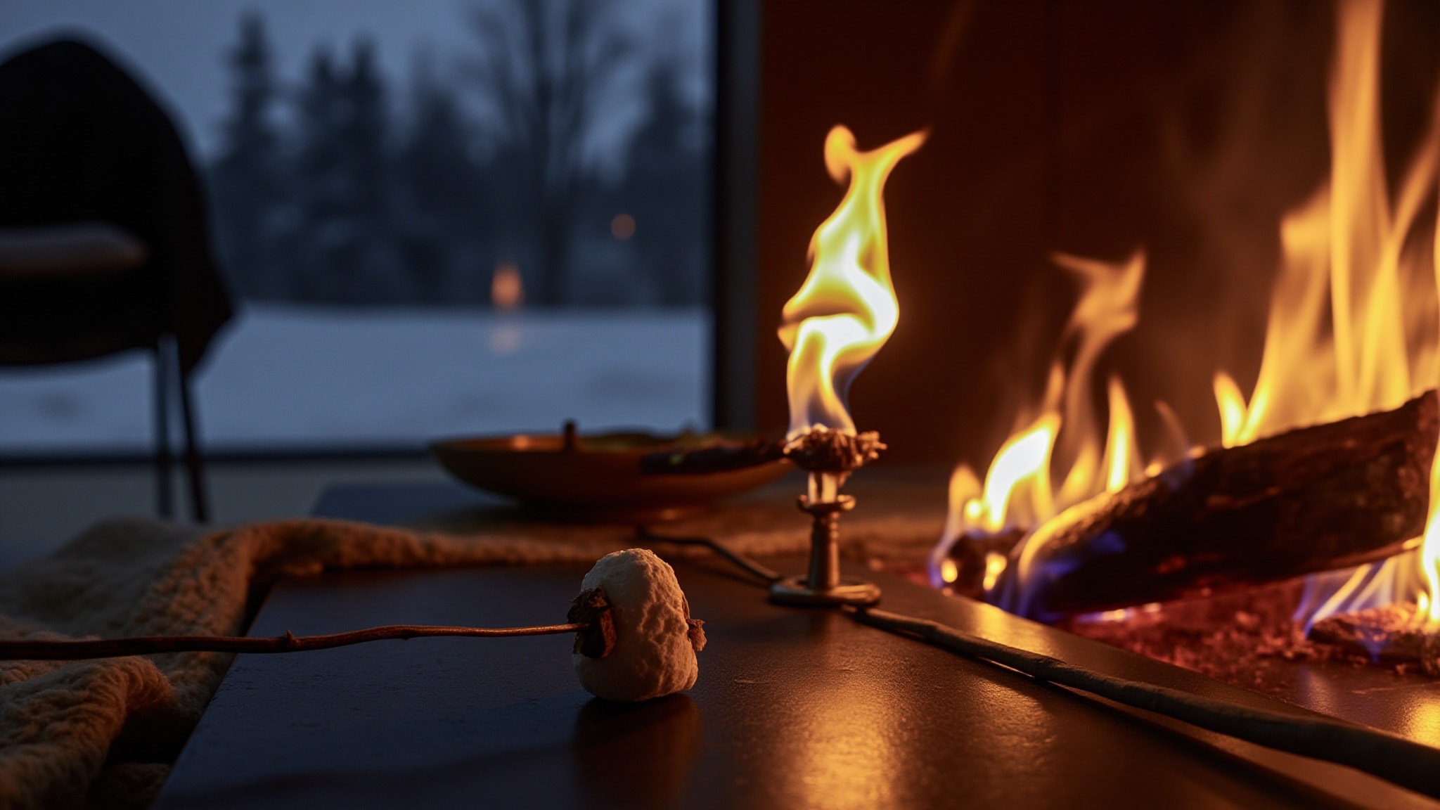 Marshmallows Burn Down the Yule Tree! by Arcana Craves. Atmospheric mood