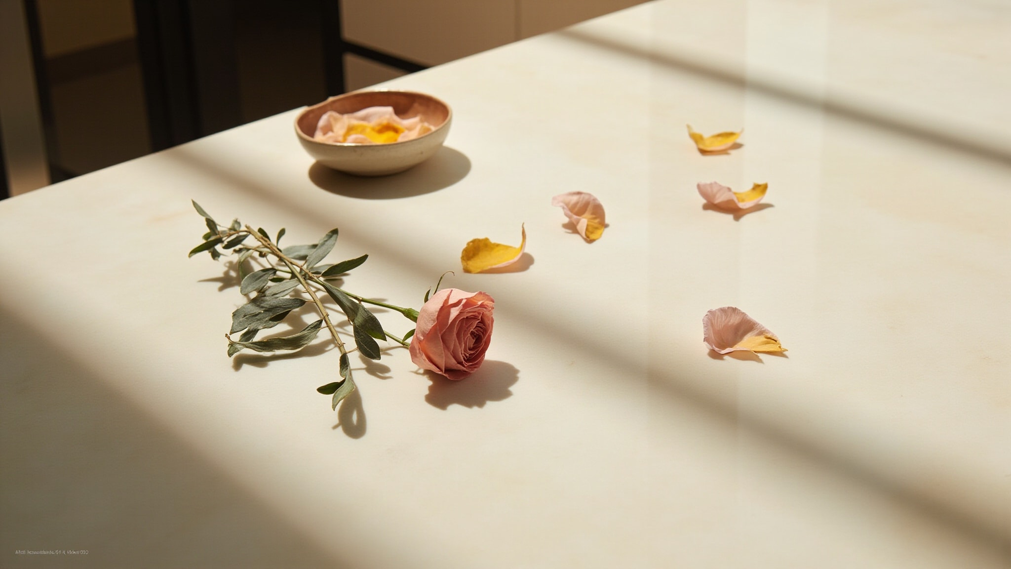 Rose Olivier by Bastide Aix en Provence. Atmospheric mood
