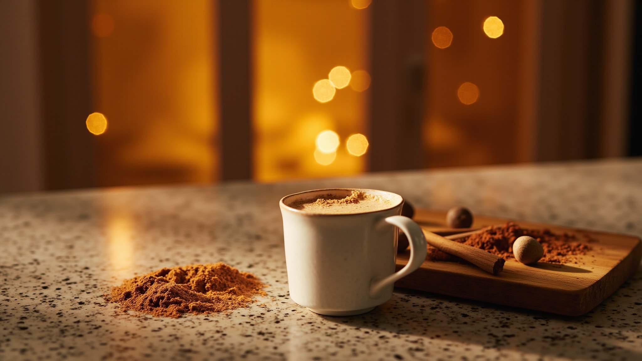 Creamy Coquito by The Dua Brand. Atmospheric mood