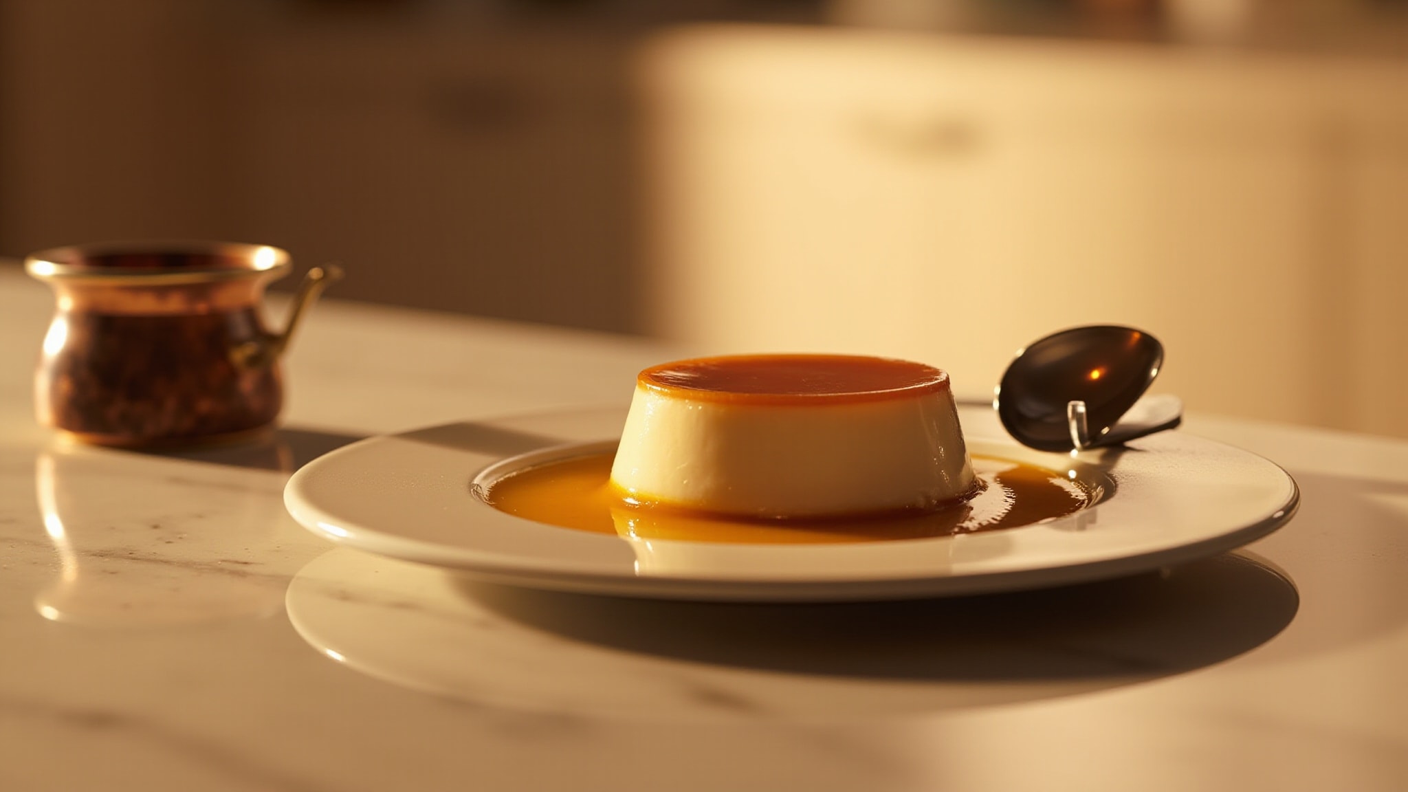 Crème Caramel Flan by Damask Haus. Atmospheric mood