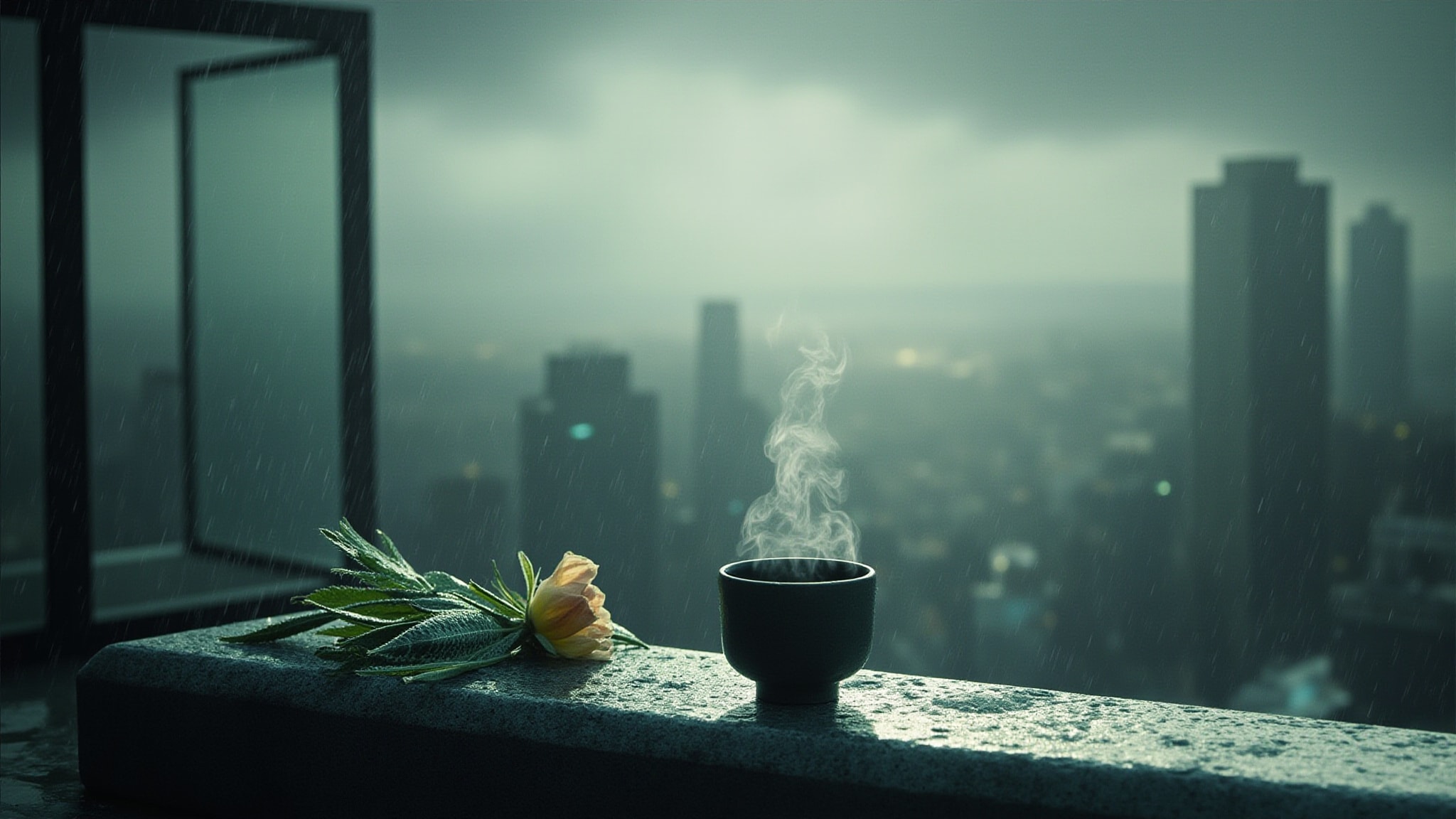 Desert Rain by Day Three. Atmospheric mood