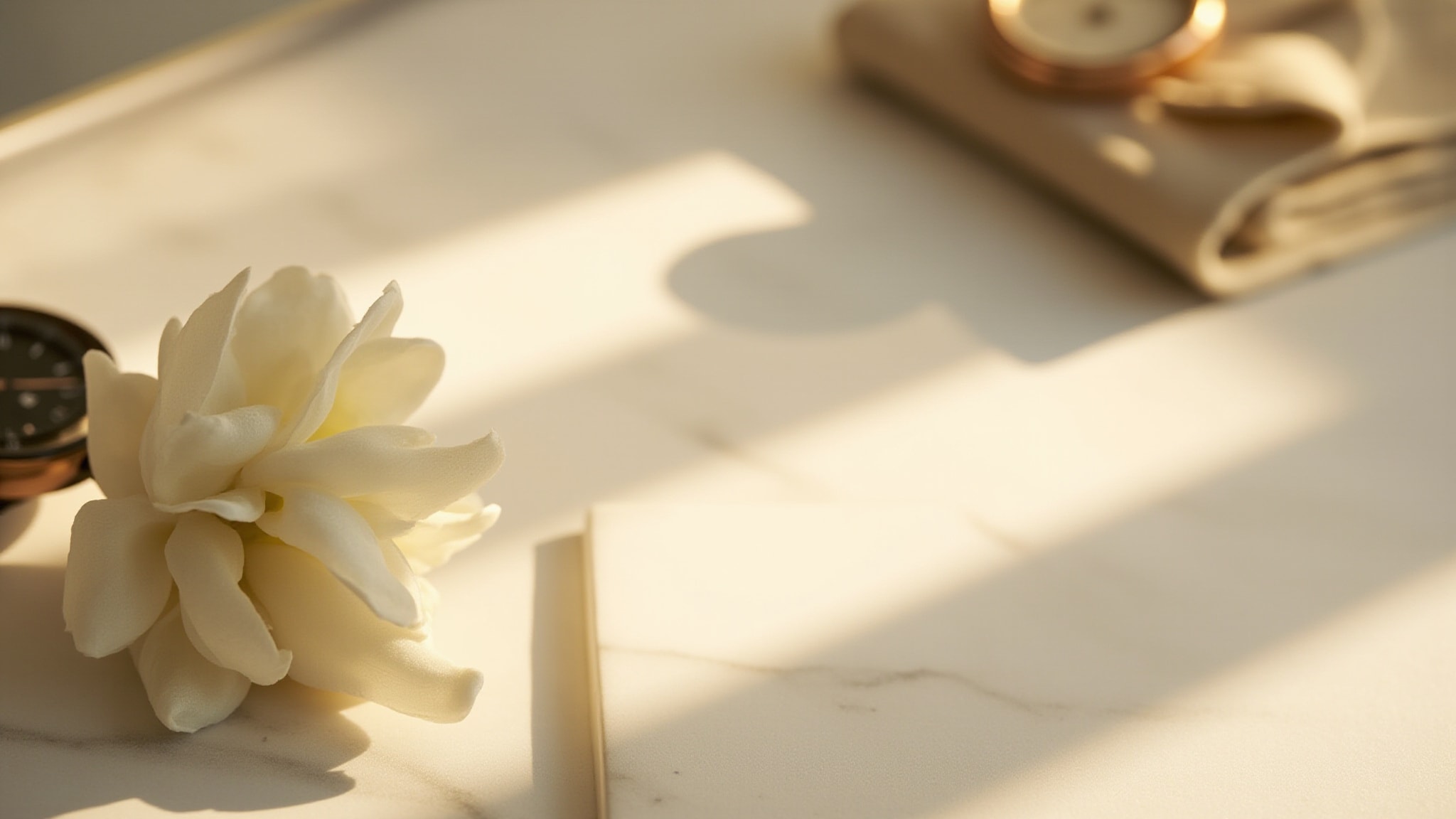 Powdery Orange Flower by Dossier. Atmospheric mood