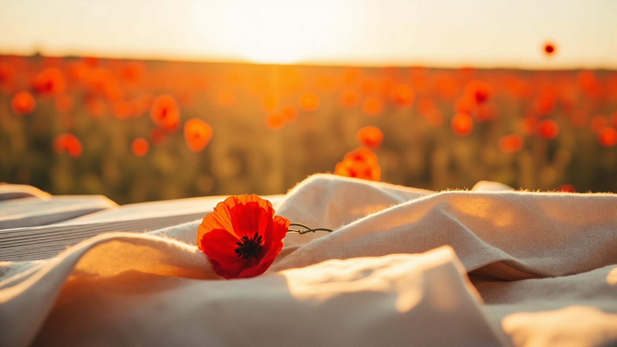 Coquelicot - Poppy by Durance en Provence. Atmospheric mood