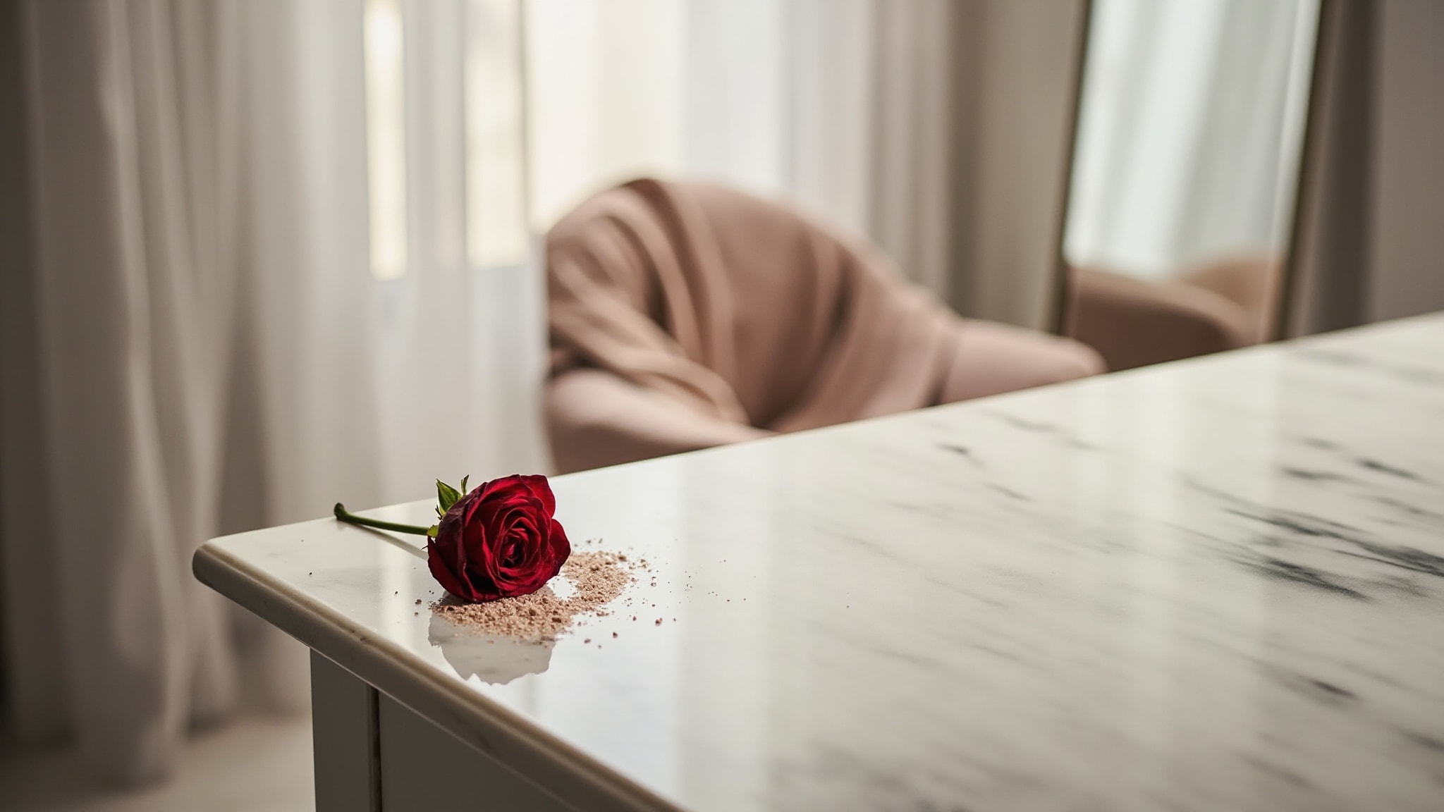 Iris Rose by E. Coudray. Atmospheric mood