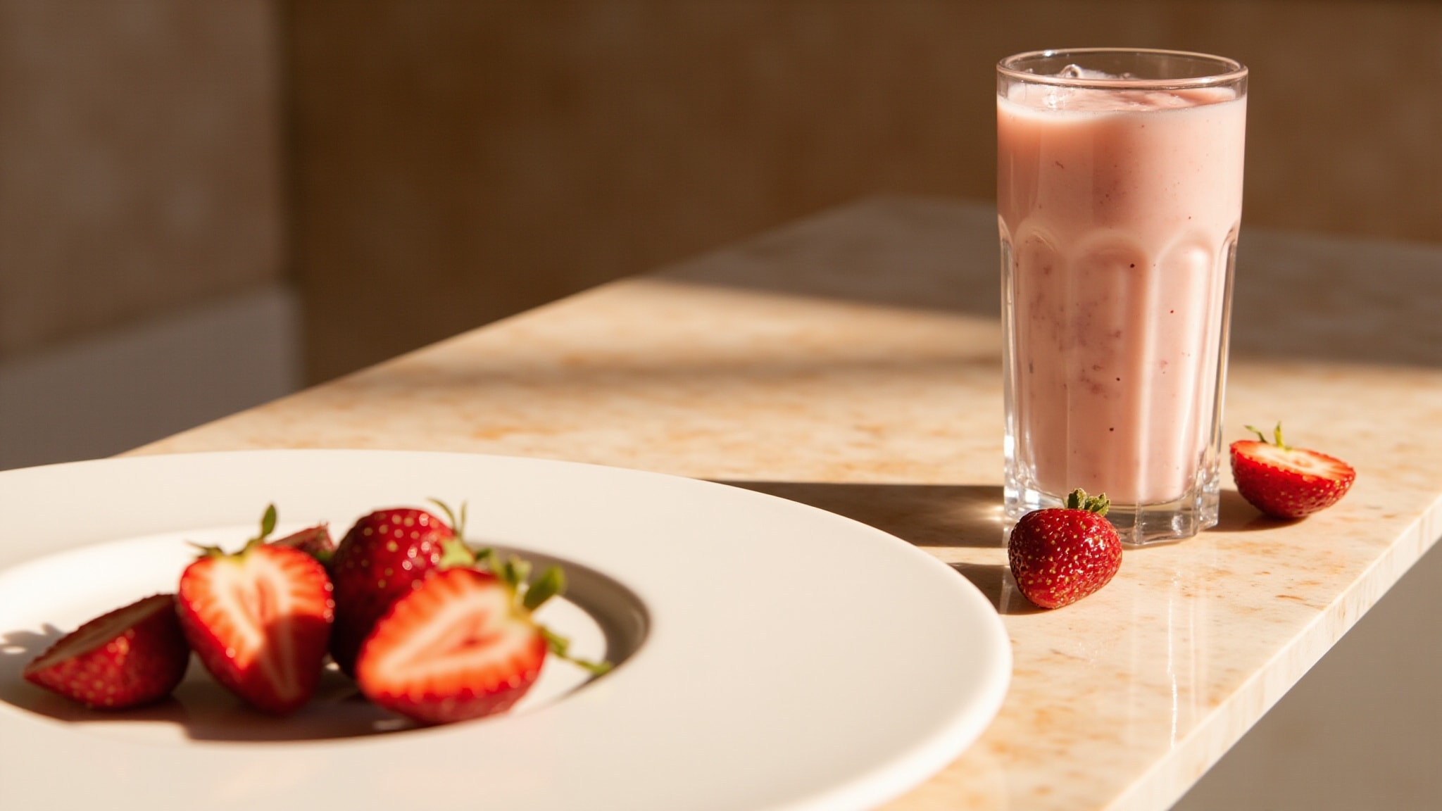 Strawberry Rose Milk Tea Latte by Elysian. Atmospheric mood
