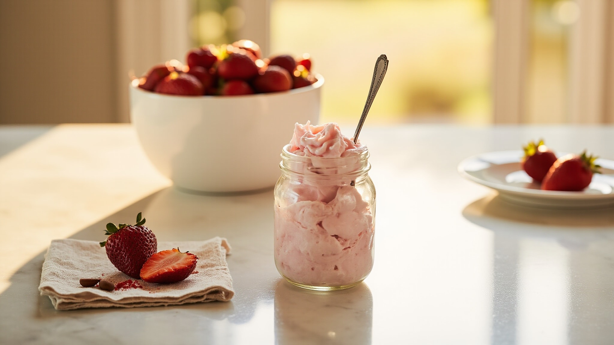 Strawberries & Marshmallow Fluff by Femmenina. Atmospheric mood
