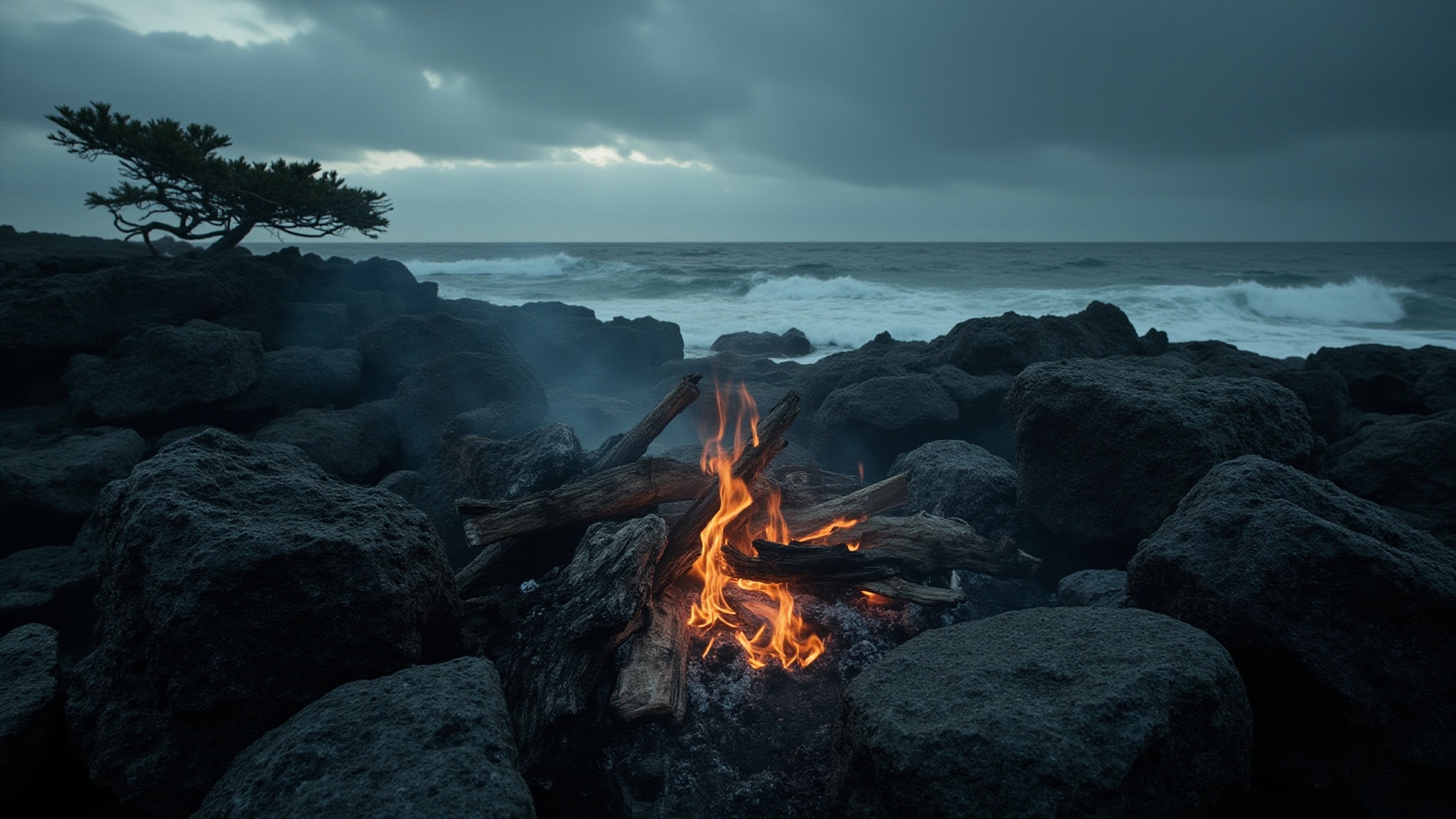 Flotholt by Fischersund. Atmospheric mood