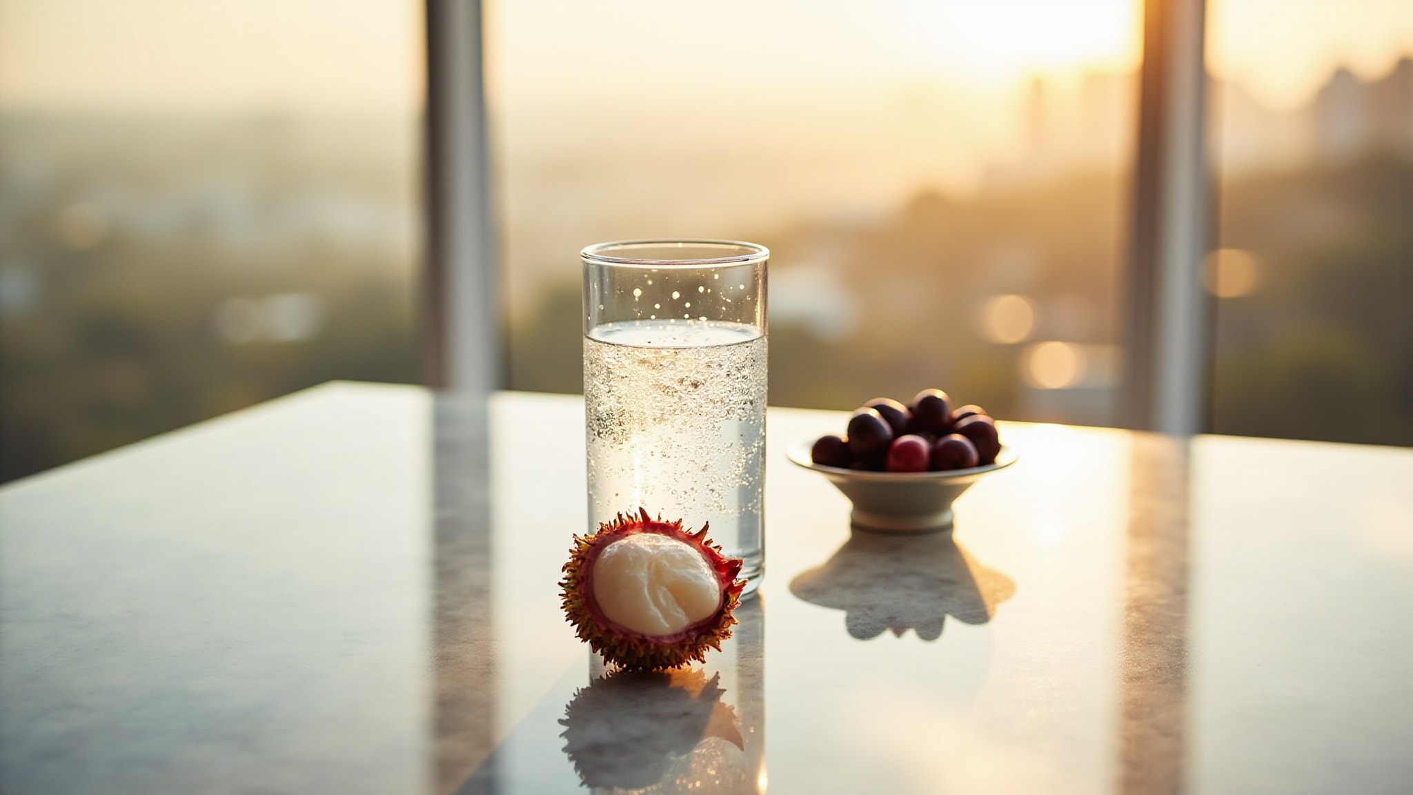 Elysia Lychee Fizz by Fragrance World. Atmospheric mood
