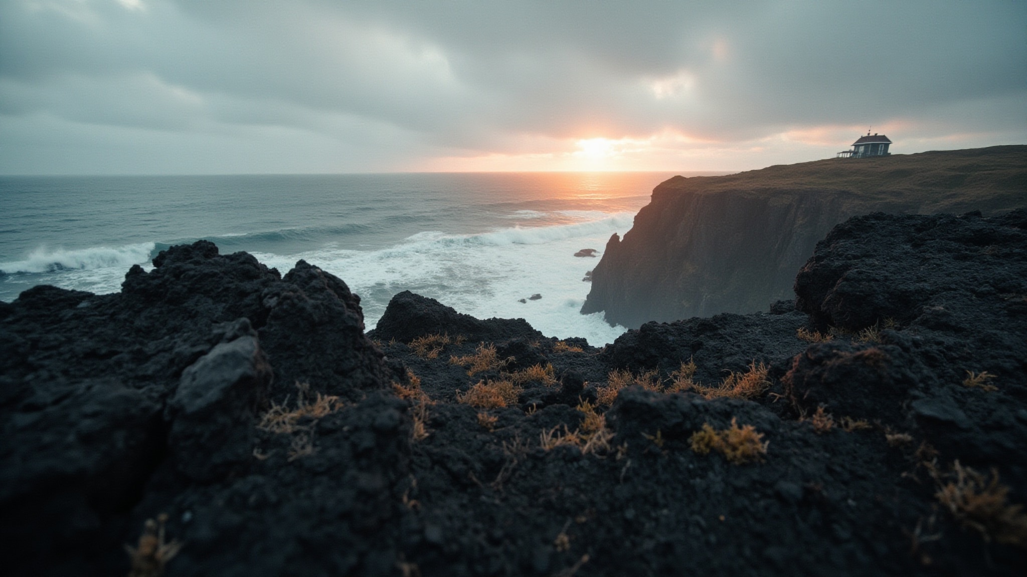 Tierra del Fuego by Fueguia 1833. Atmospheric mood