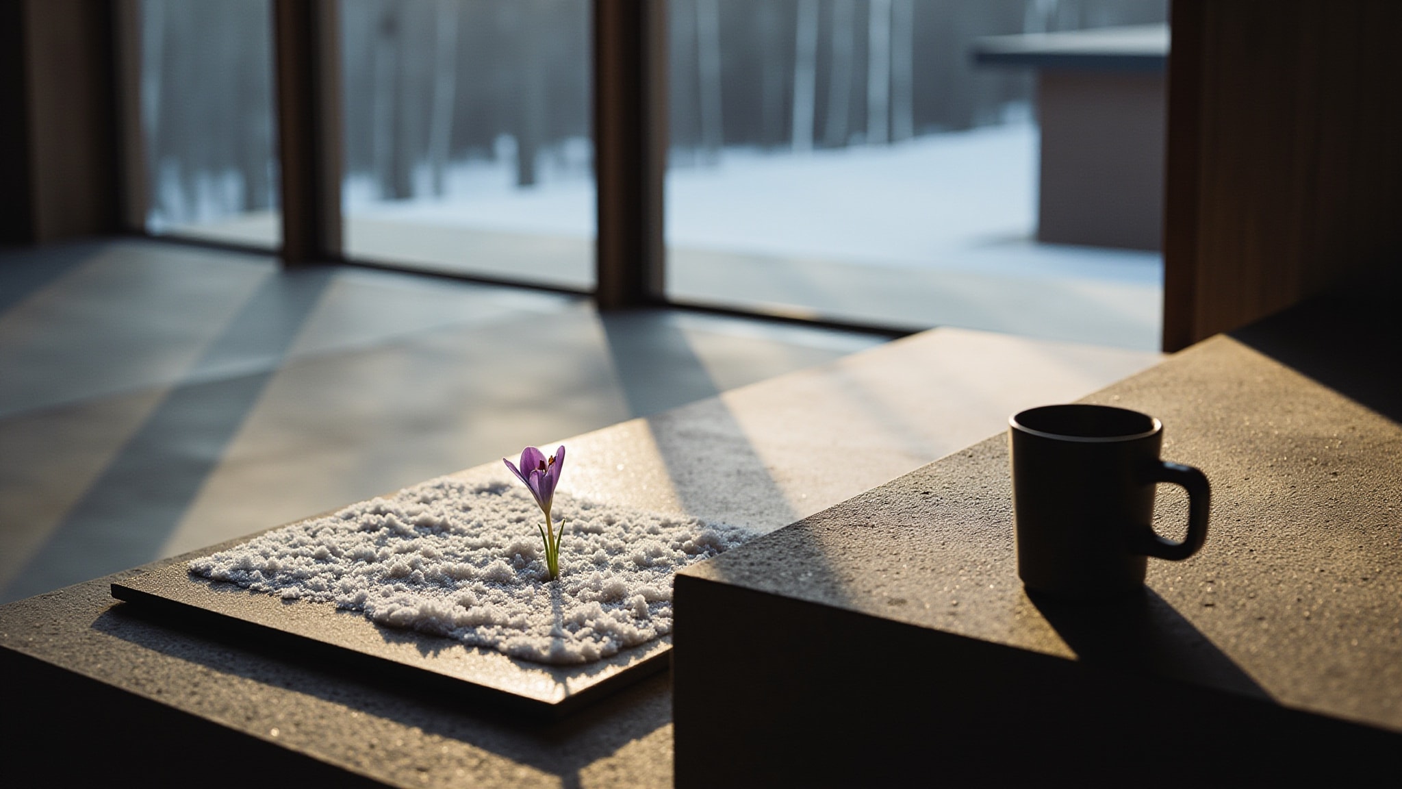 Winter crocus by fūm. Atmospheric mood