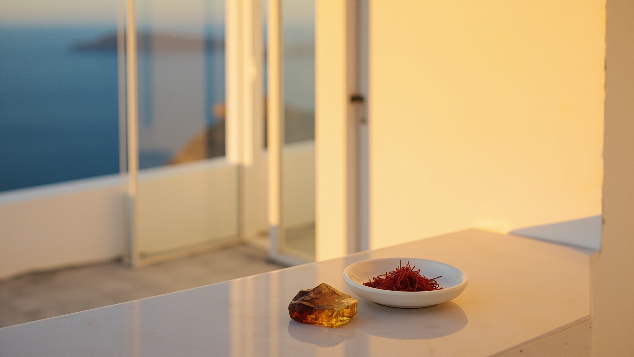 Saffron Amber by Korres. Atmospheric mood