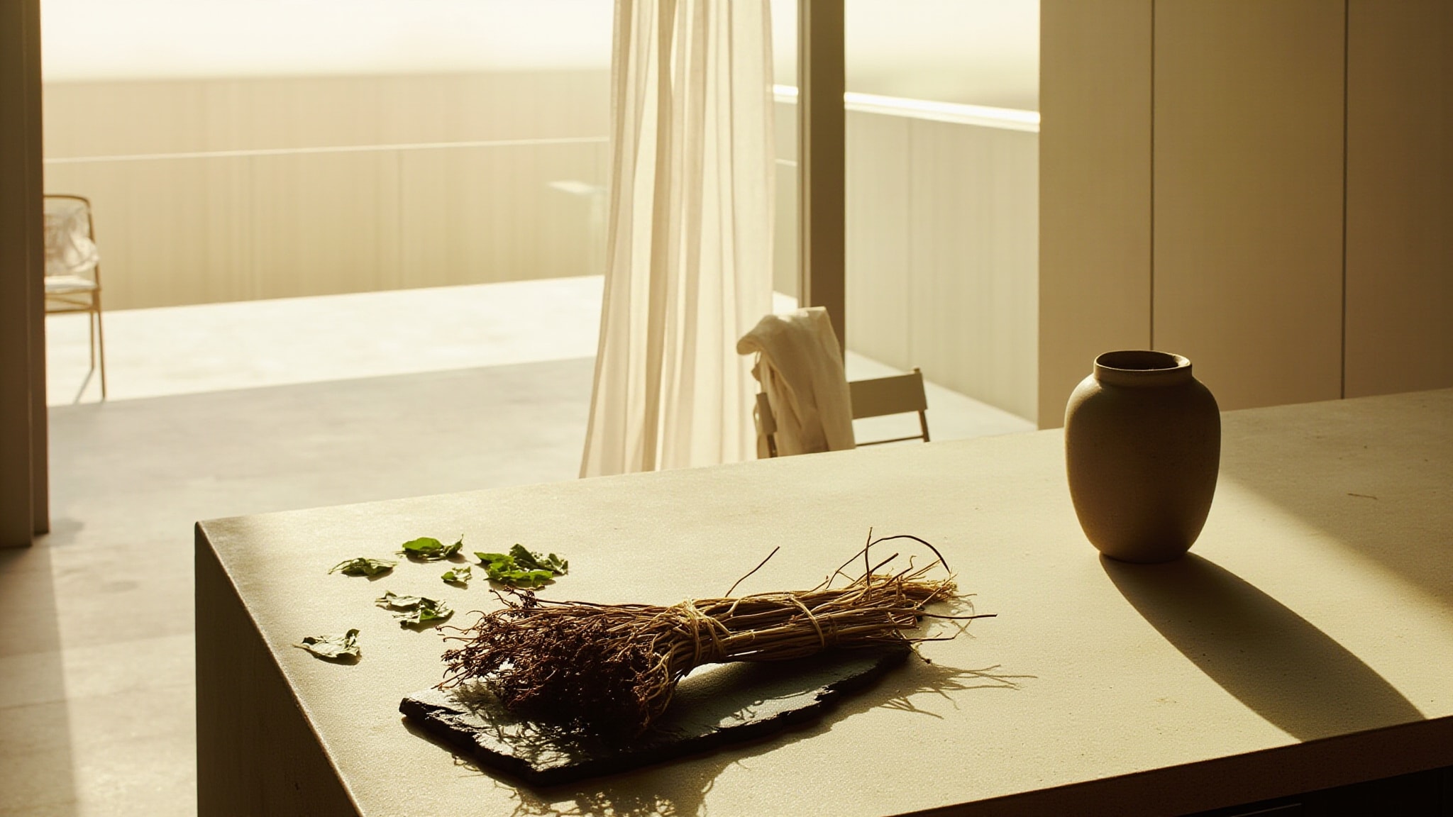 Vetiver Root Green Tea Cedarwood by Korres. Atmospheric mood