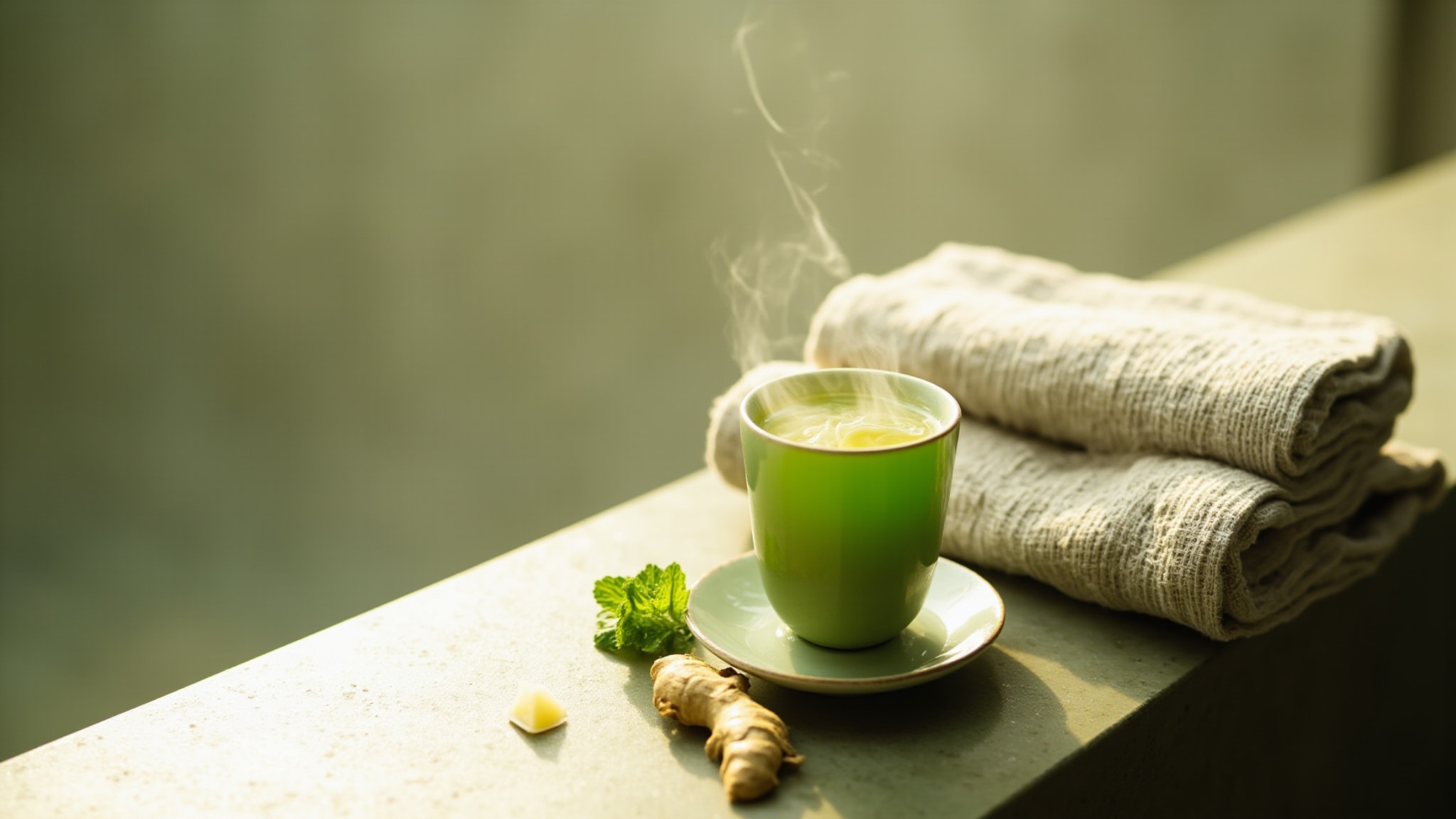 The Vert Gingembre by La Sultane de Saba. Atmospheric mood