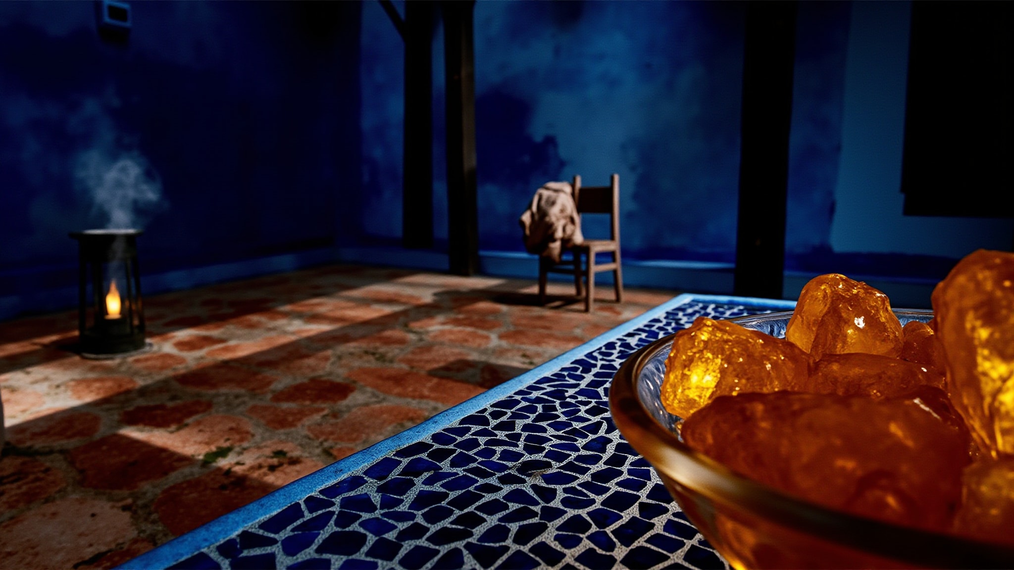 Lail Maleki Moroccan Blue by Lattafa Perfumes. Atmospheric mood