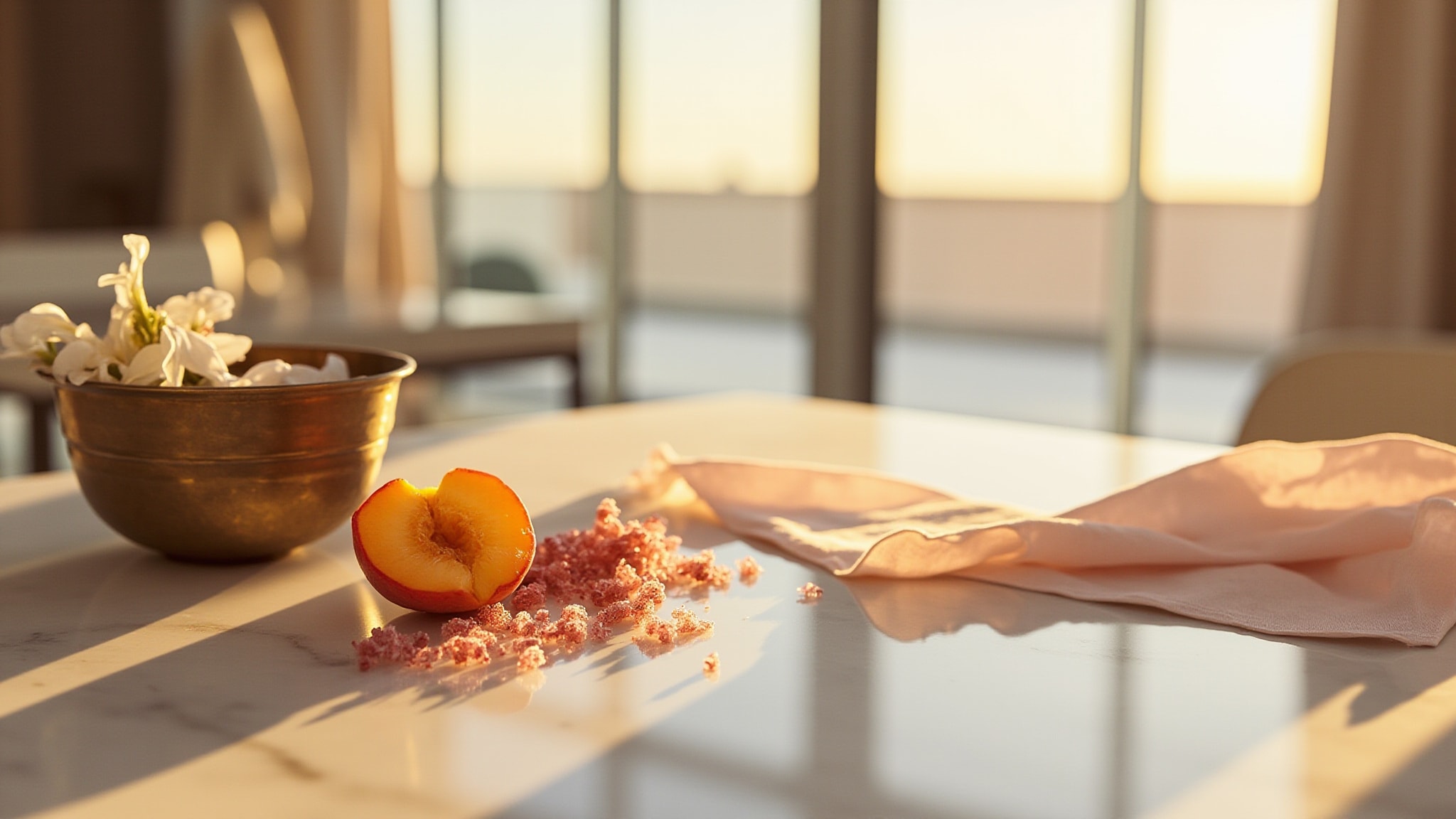 Peach Pom Pom by LoveShackFancy. Atmospheric mood