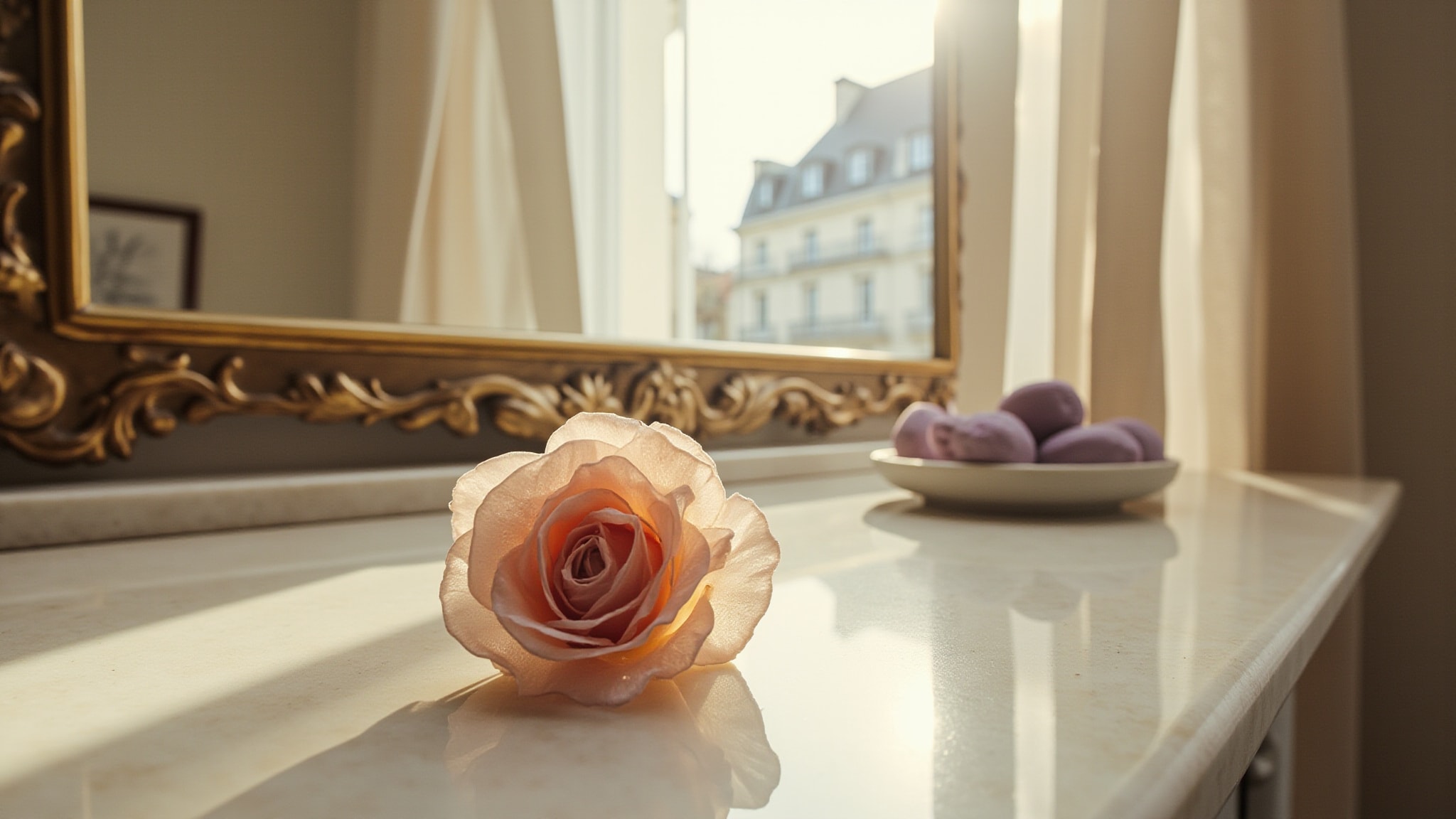 Bouquet Greuze by Lubin. Atmospheric mood