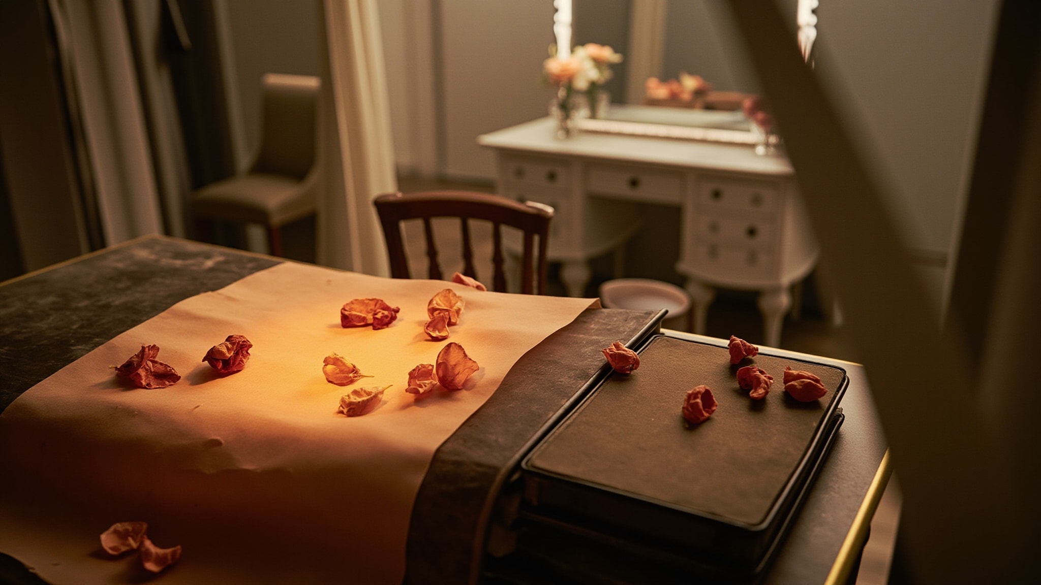 Rose Etoile de Hollande by Mona di Orio. Atmospheric mood