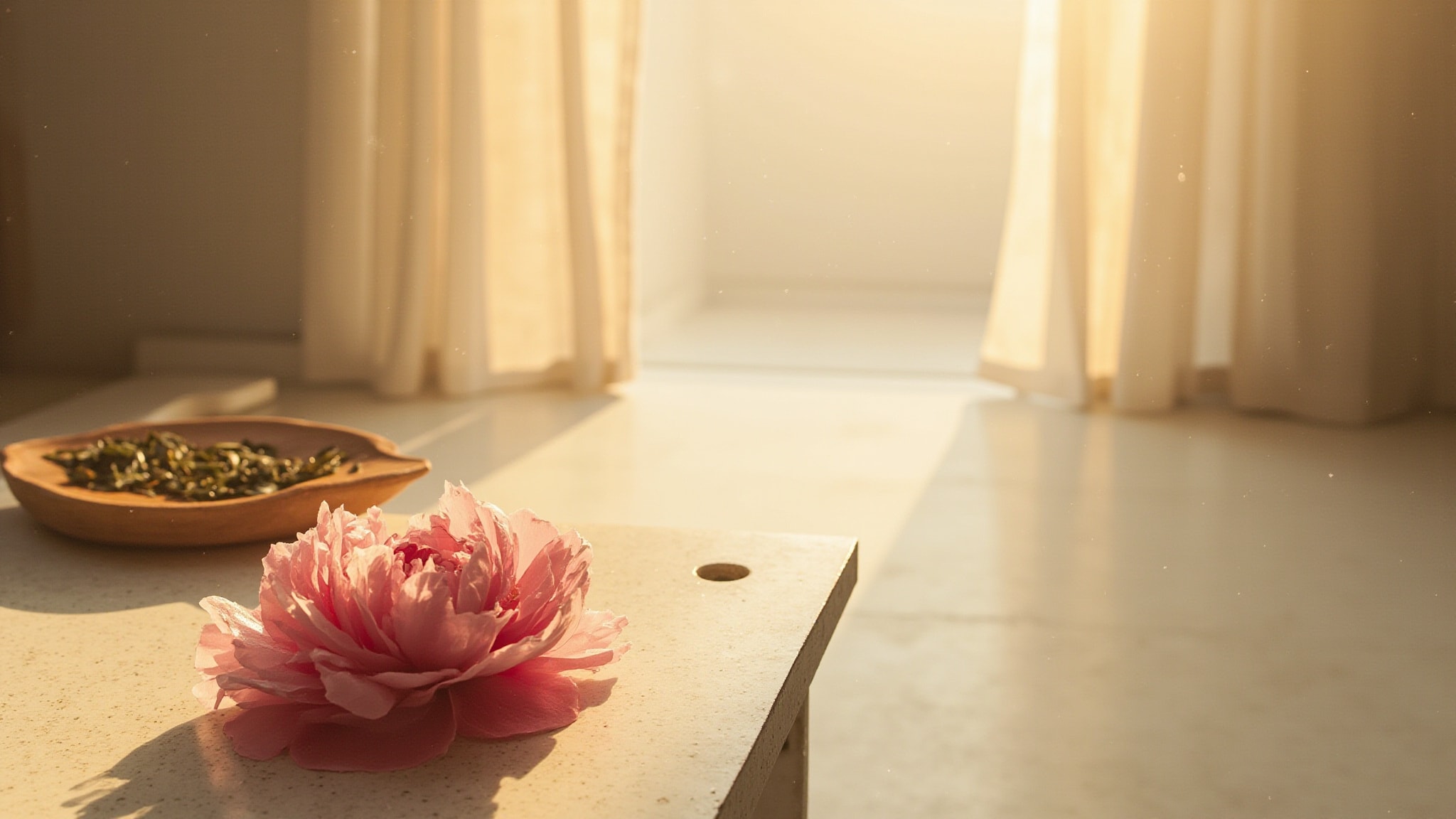 Peony Flower by MOR. Atmospheric mood