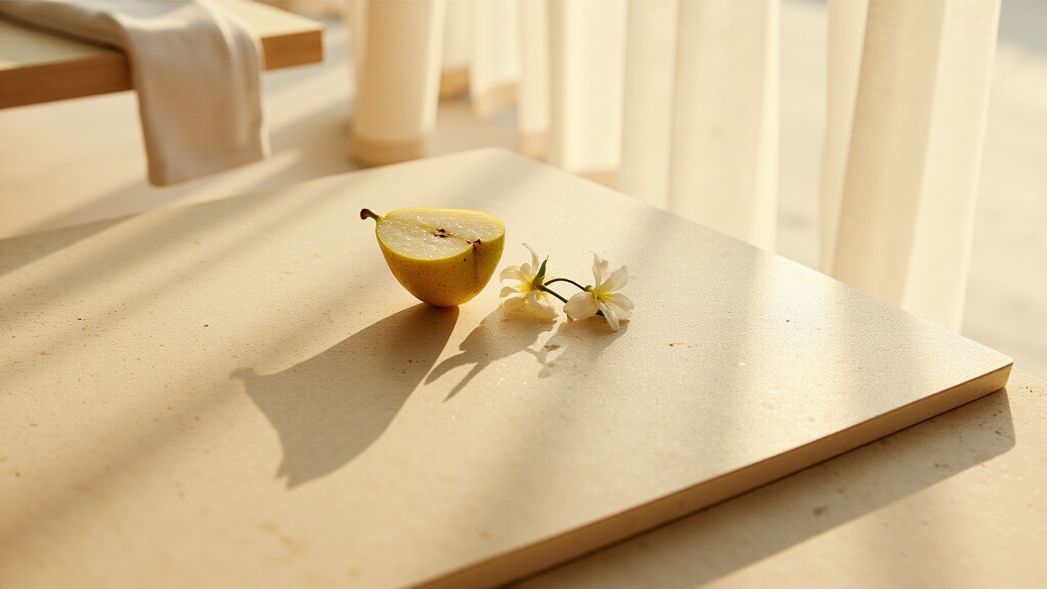 Nashi Pear Garden by Mykonos. Atmospheric mood