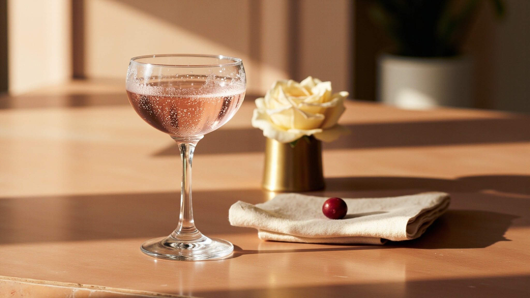 Sparkling Rosé by Mykonos. Atmospheric mood