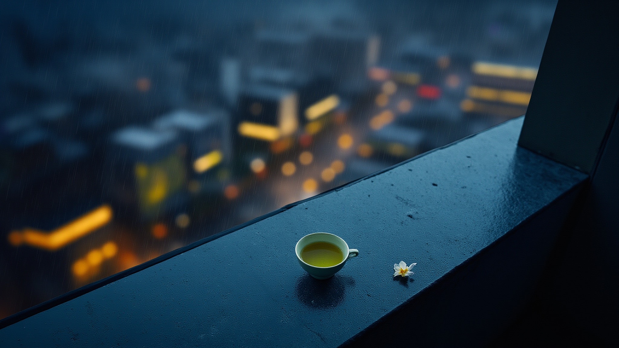 City Rain by Neil Morris. Atmospheric mood
