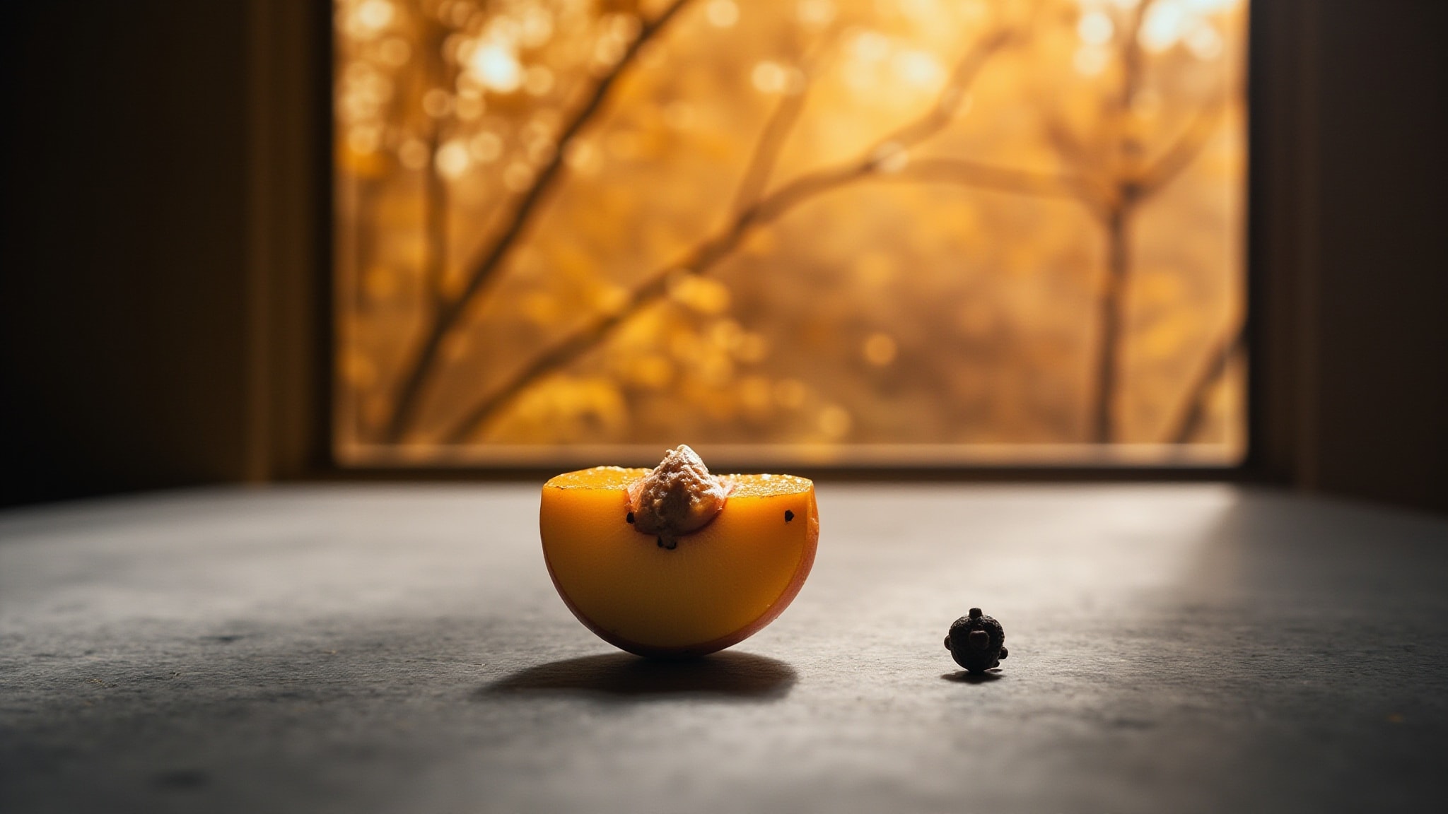 Orchard by Neil Morris. Atmospheric mood