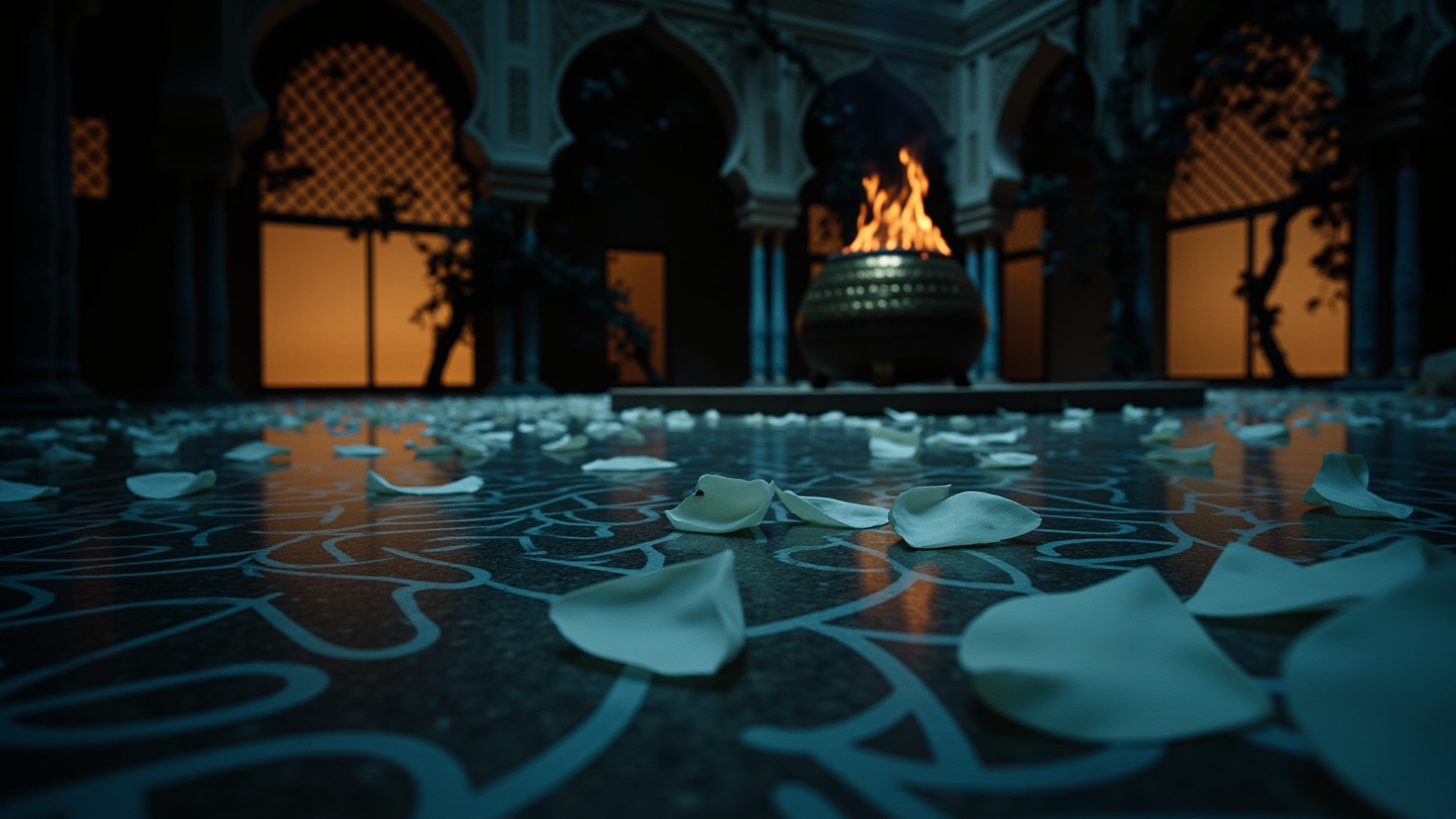 Night In Andalus by Ibrahim Fuhaid. Atmospheric mood