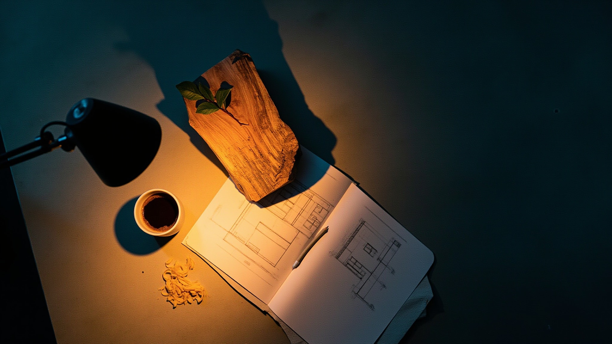 Patchouli & Cedarwood by Notebook. Atmospheric mood