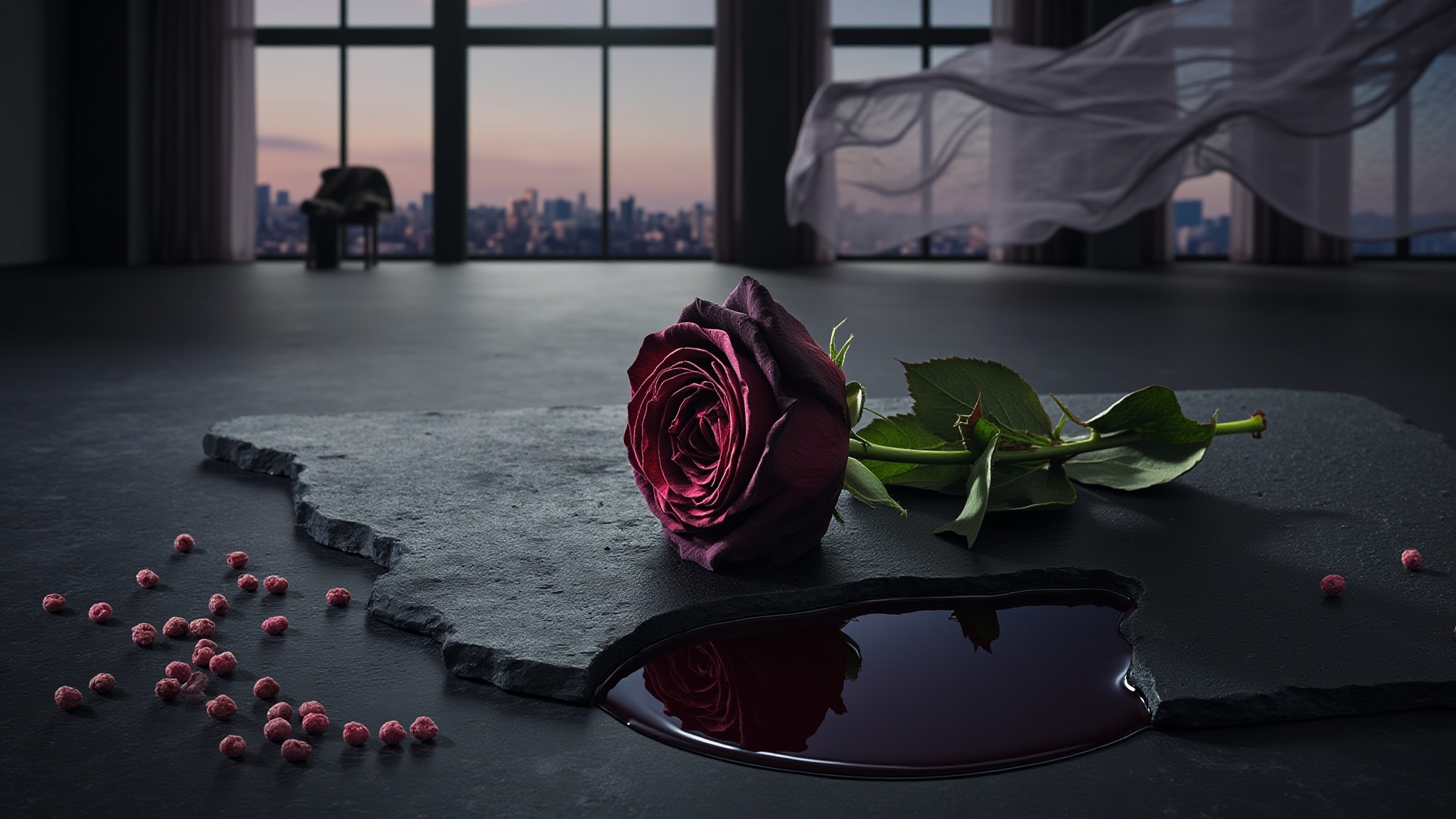 Dark Rose by Octavia Morgan Los Angeles. Atmospheric mood