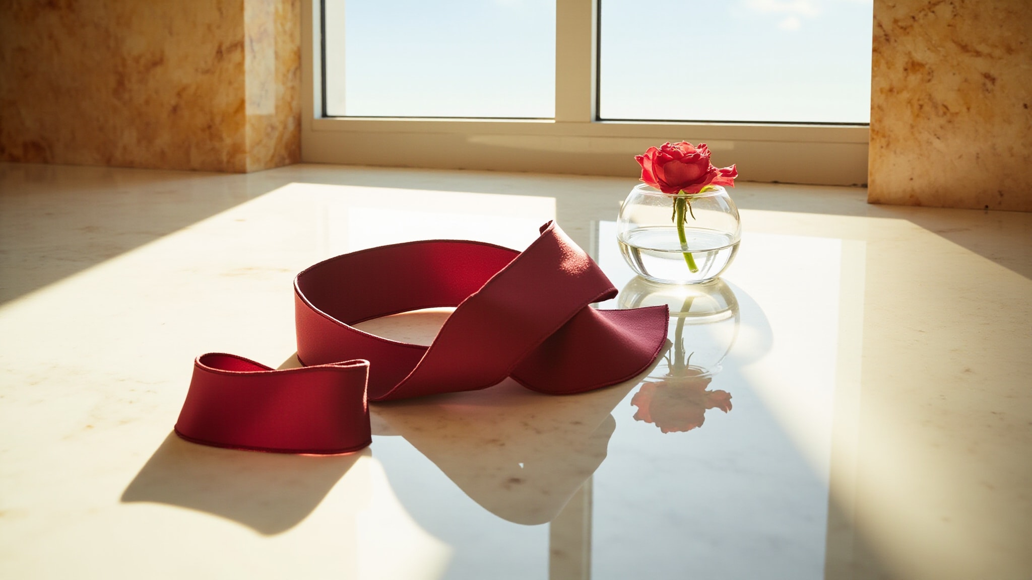 Oscar Red Satin by Oscar de la Renta. Atmospheric mood