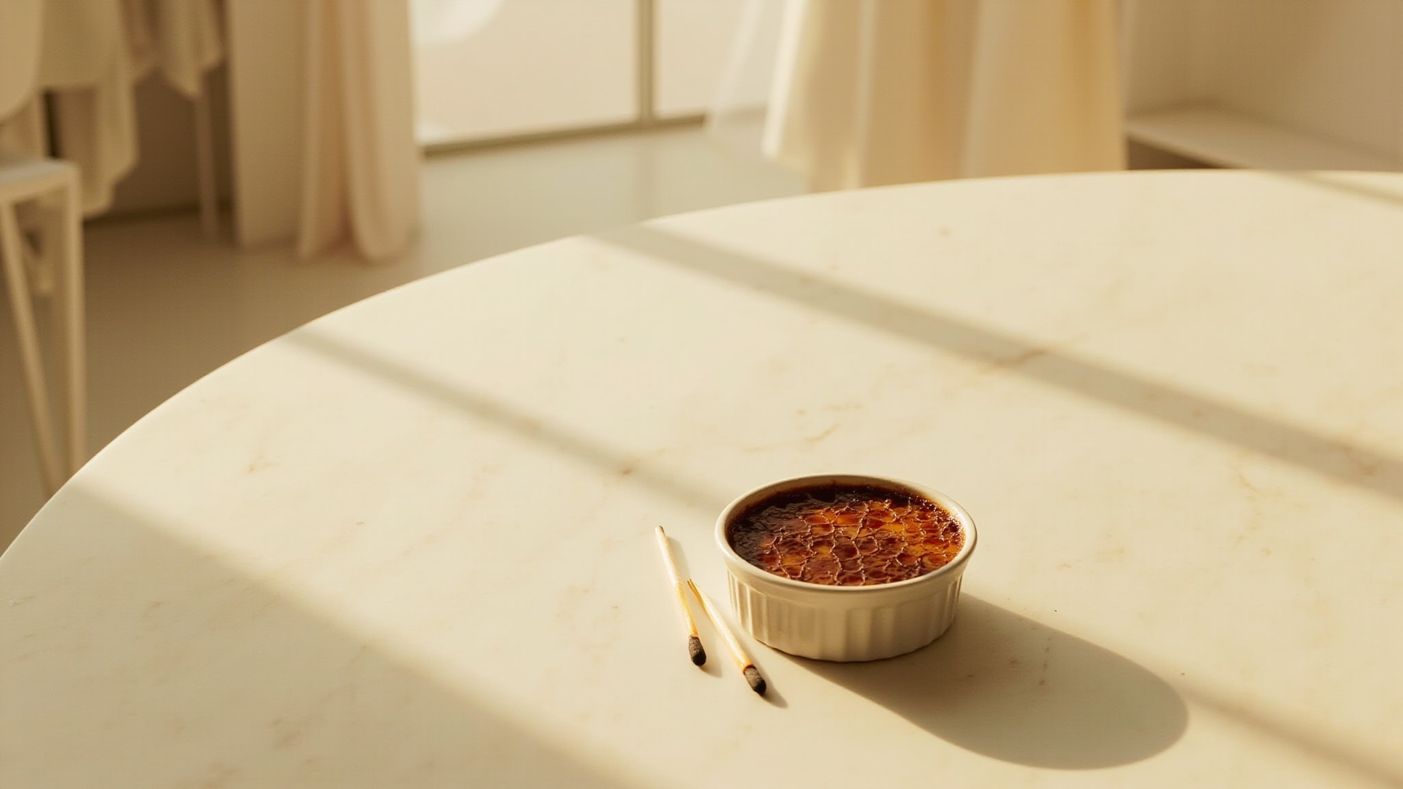 Brown Sugar Top On Crème Brûlée by Overose. Atmospheric mood