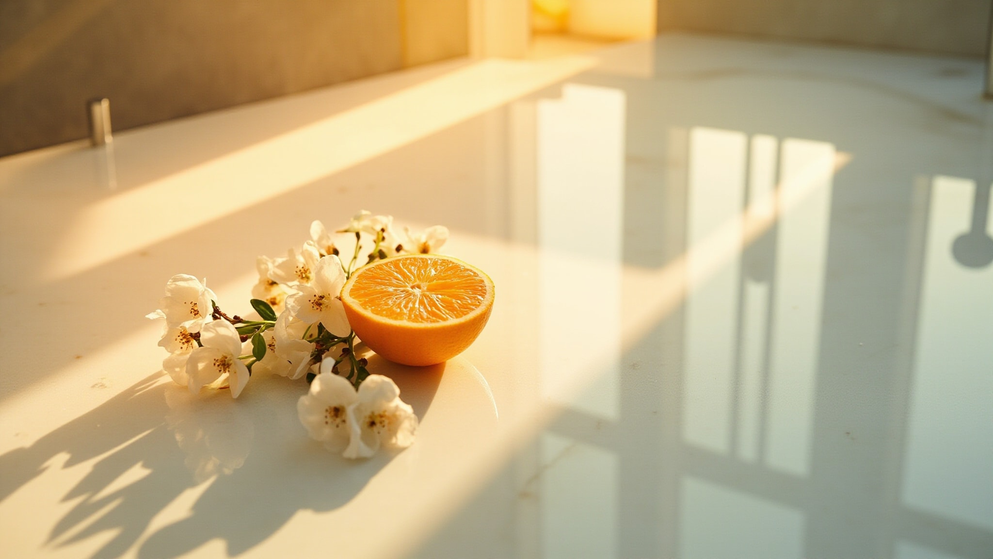 Field of Flowers Orange Blossom by Philosophy. Atmospheric mood