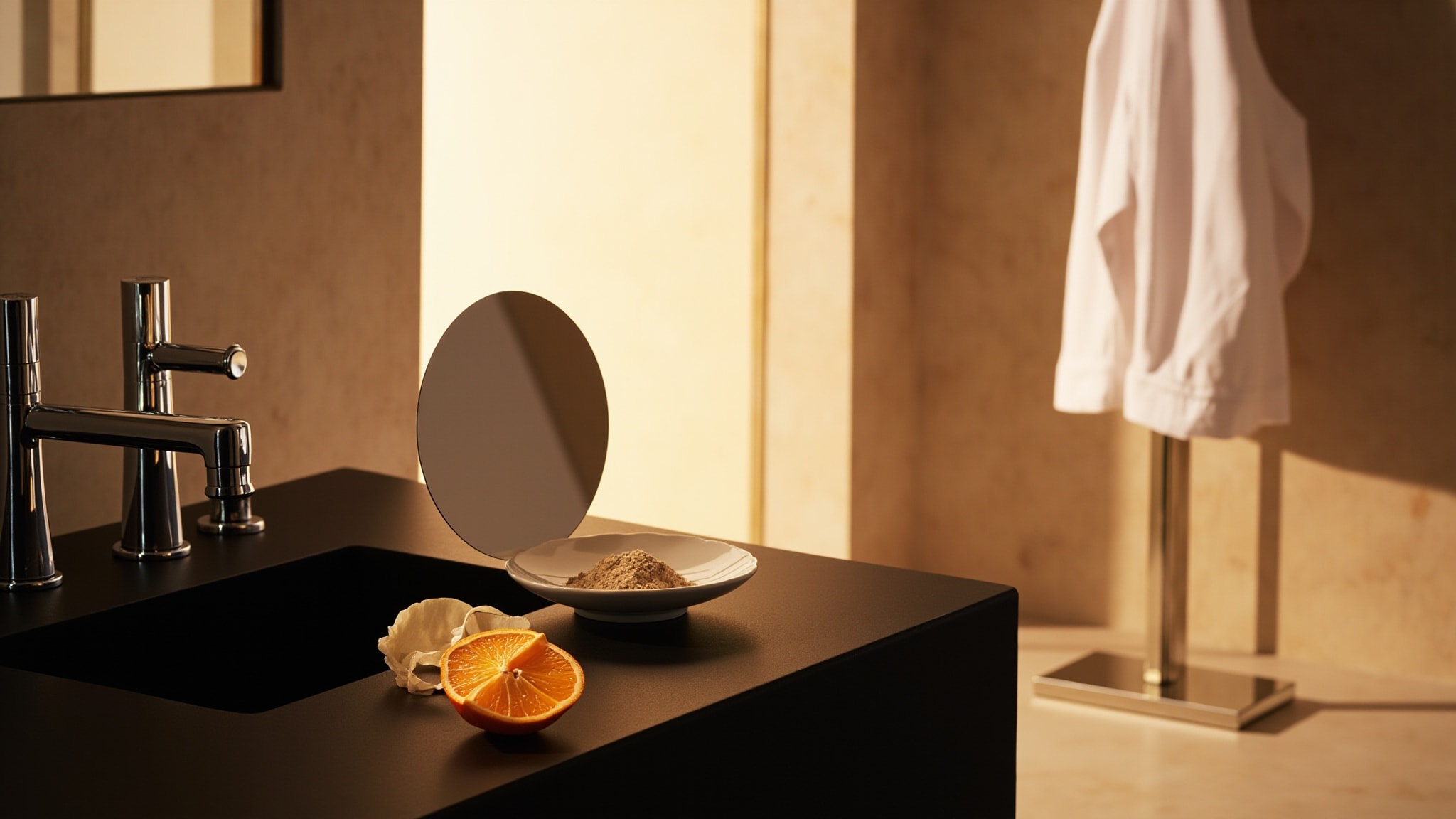 Black by Pierre Cardin. Atmospheric mood