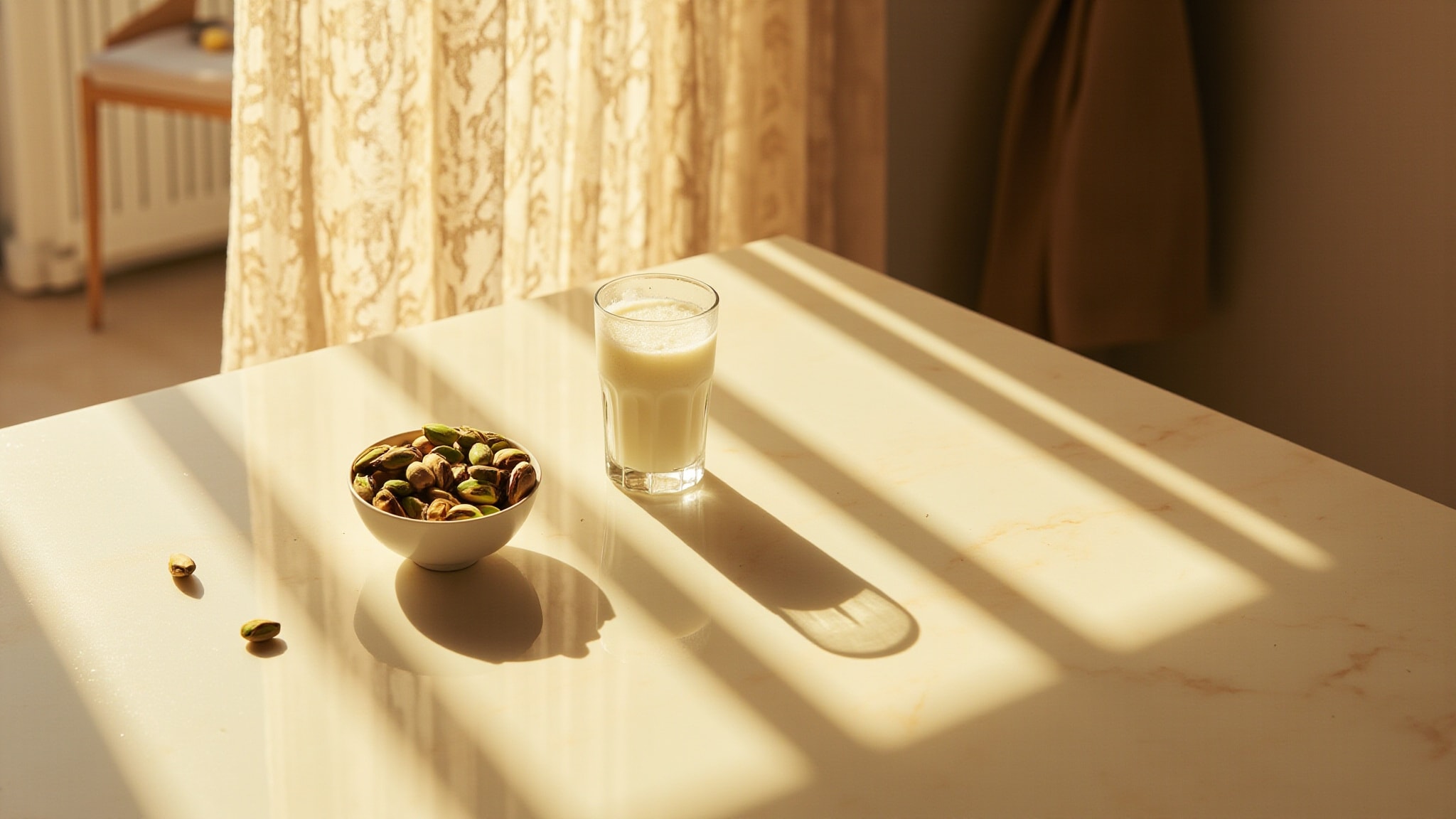 Pistachio Brûlée by Le Monde Gourmand. Atmospheric mood