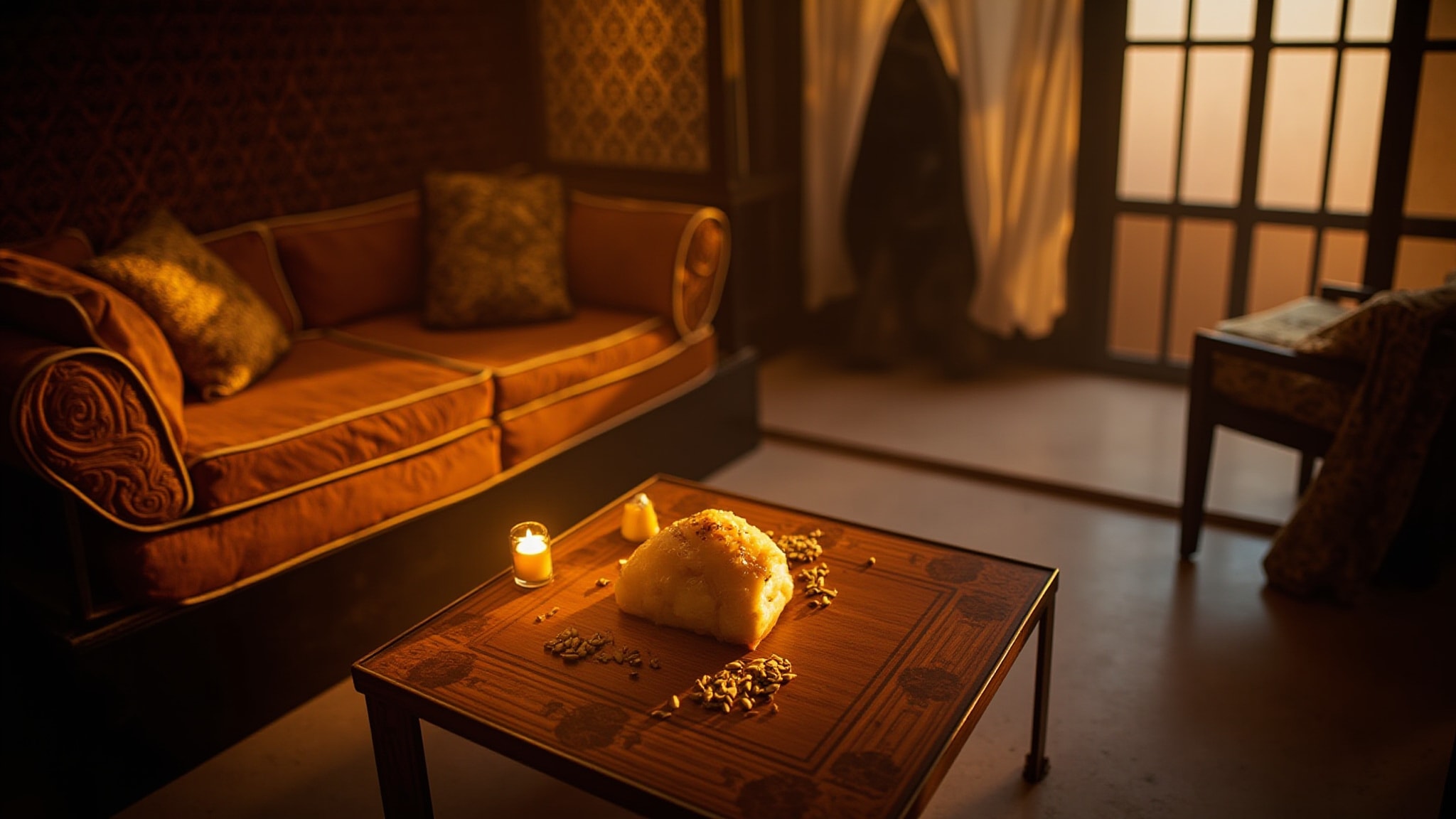 Pistachio Kunafa by Anfar 1950. Atmospheric mood