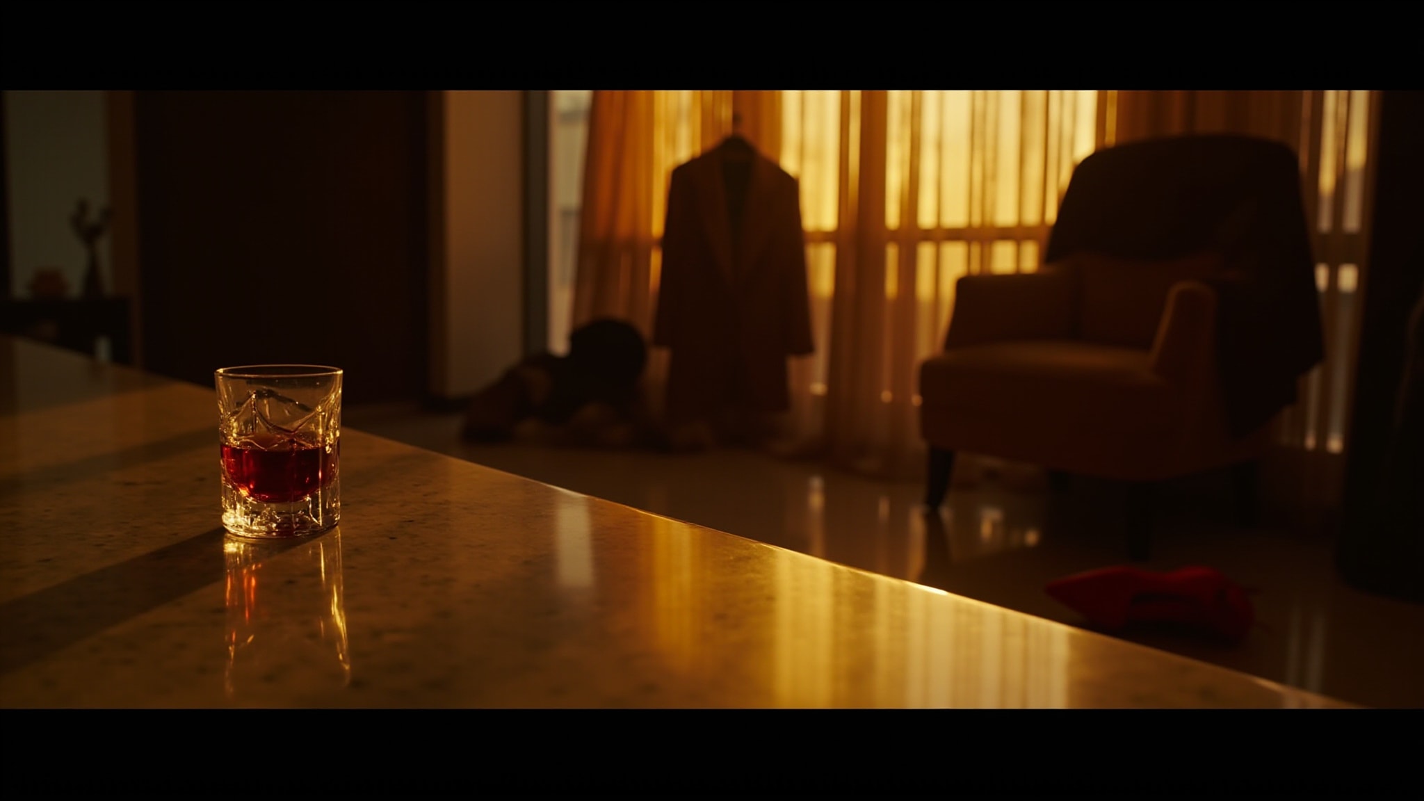 Red Wine with a Lady In Red by Proad. Atmospheric mood