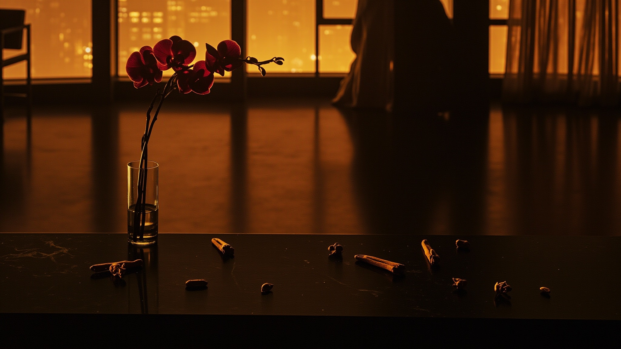 Blood Spider Orchids 2025 by Régime des Fleurs. Atmospheric mood