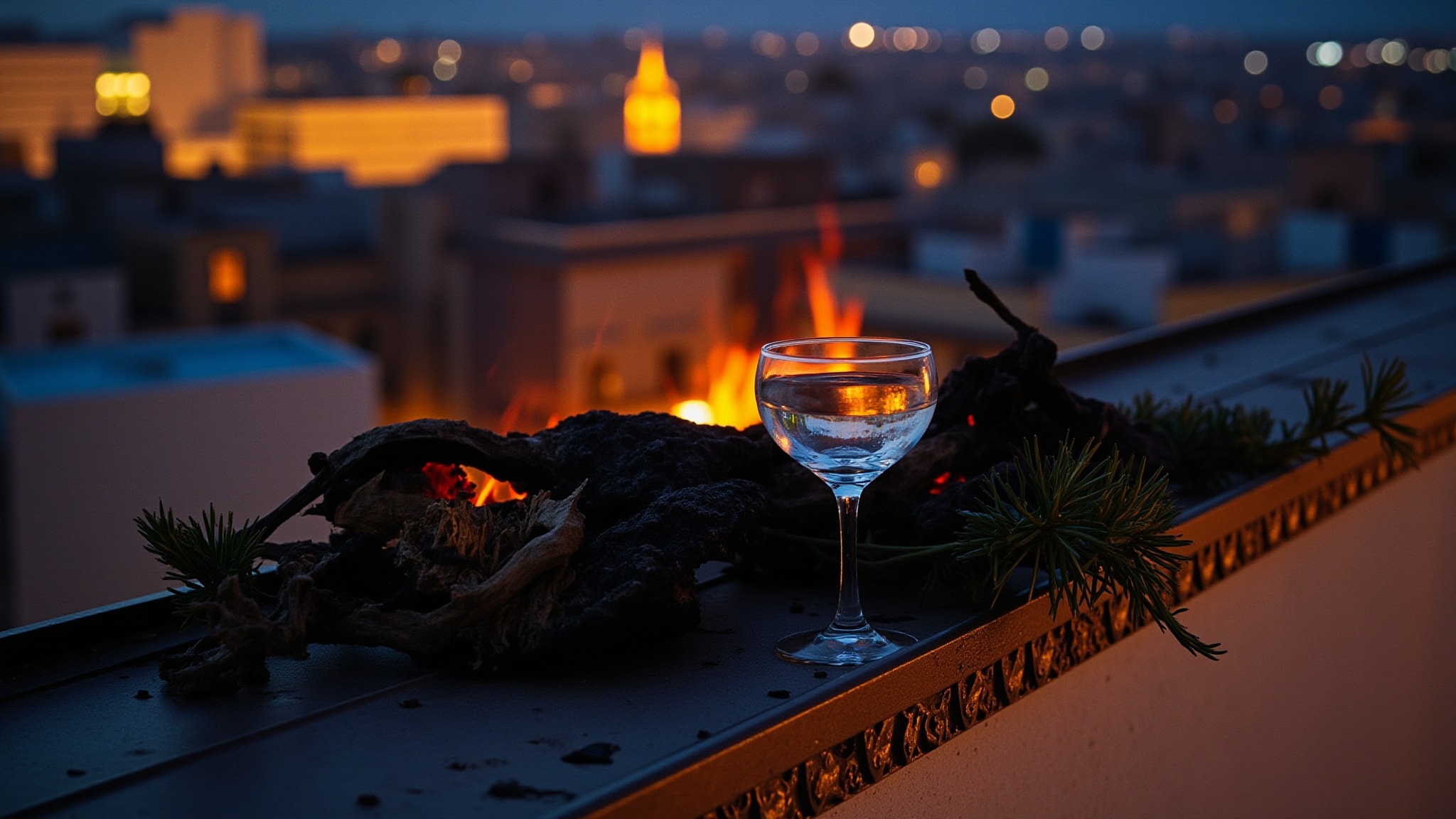 Vesper by Santa Eulalia. Atmospheric mood