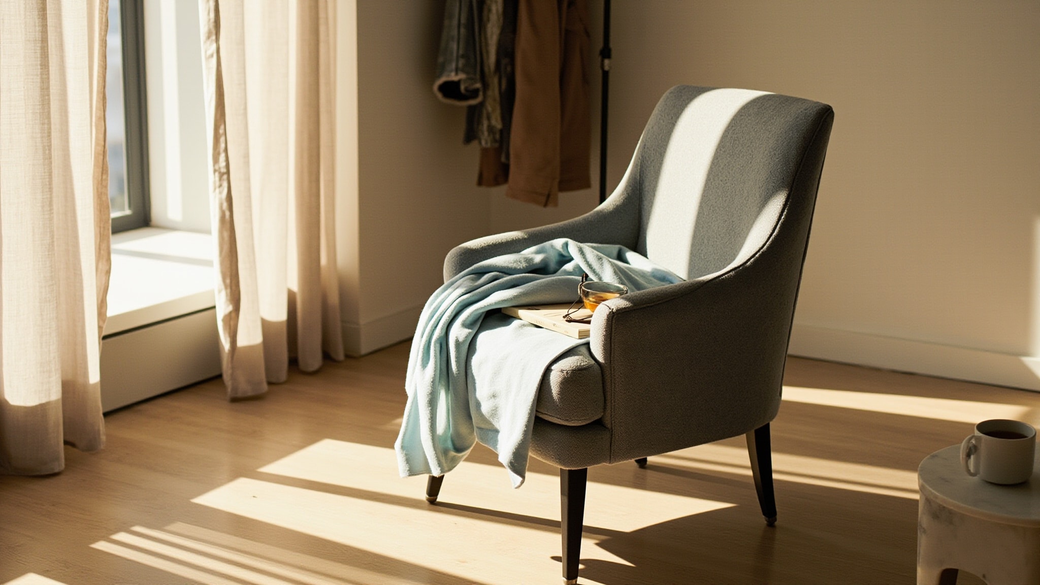 Fuzzy Blue Blanket by Skye Botanicals. Atmospheric mood